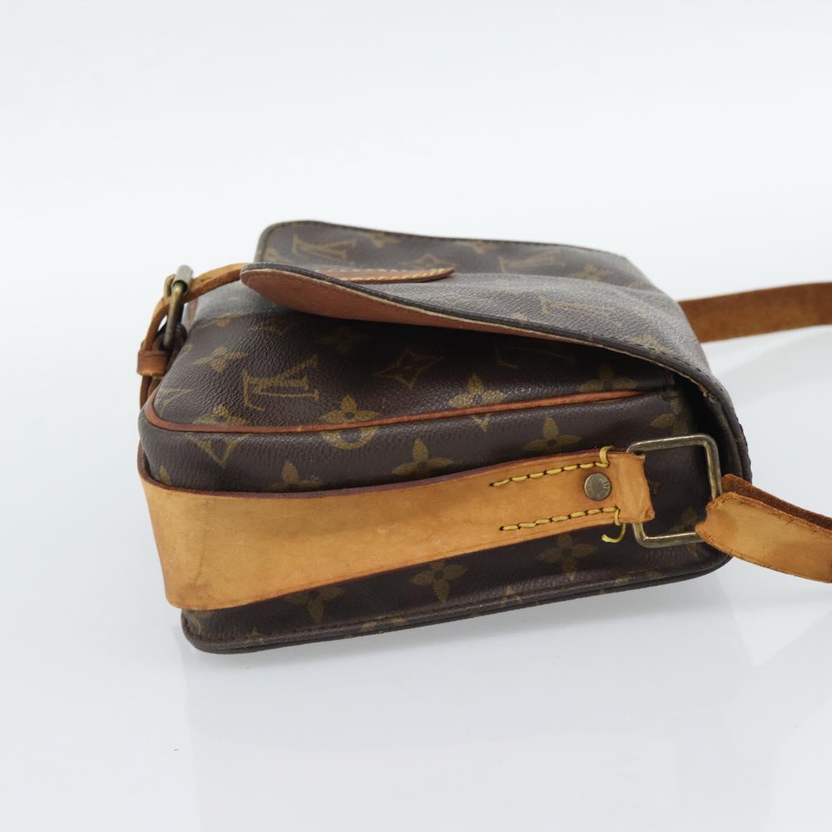 LOUIS VUITTON Monogram Cartouchiere MM Shoulder Bag M51253 LV Auth bs36260