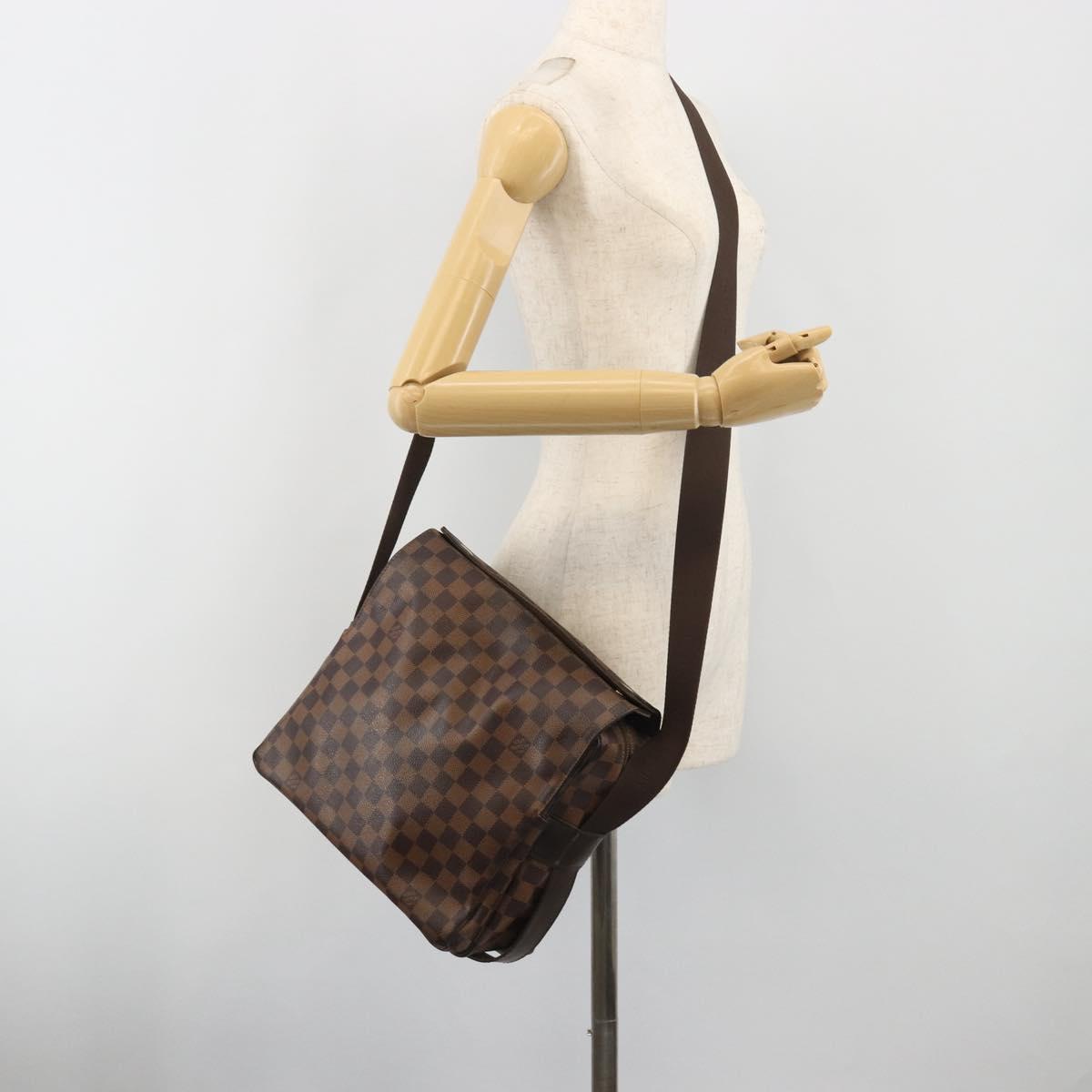 LOUIS VUITTON Damier Ebene Naviglio Shoulder Bag N45255 LV Auth bs36264A