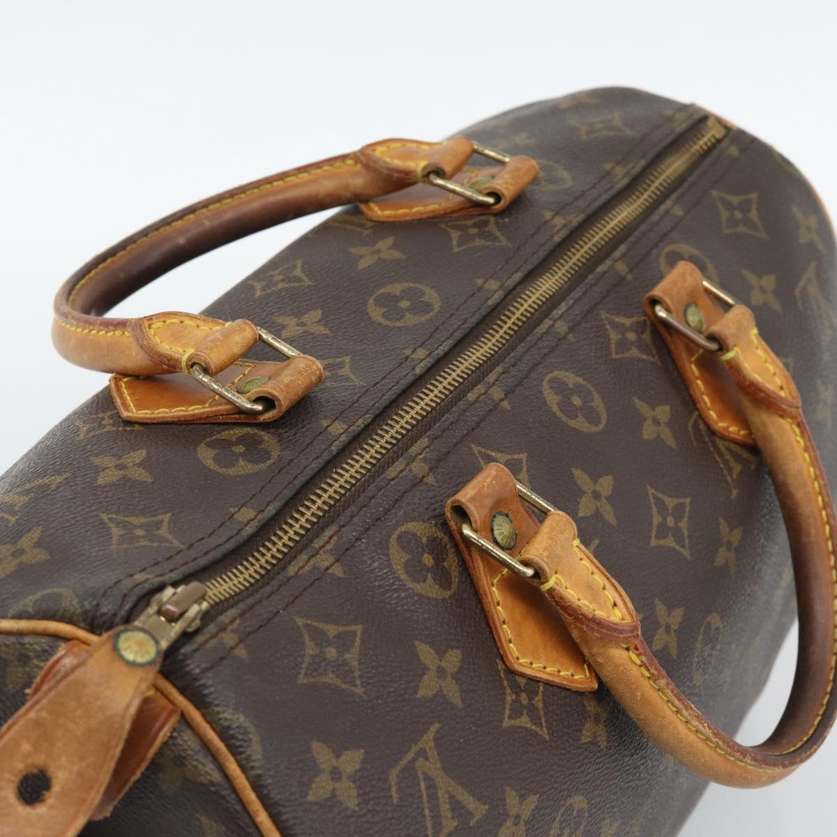 LOUIS VUITTON Monogram Speedy 30 Hand Bag M41526 LV Auth bs36268
