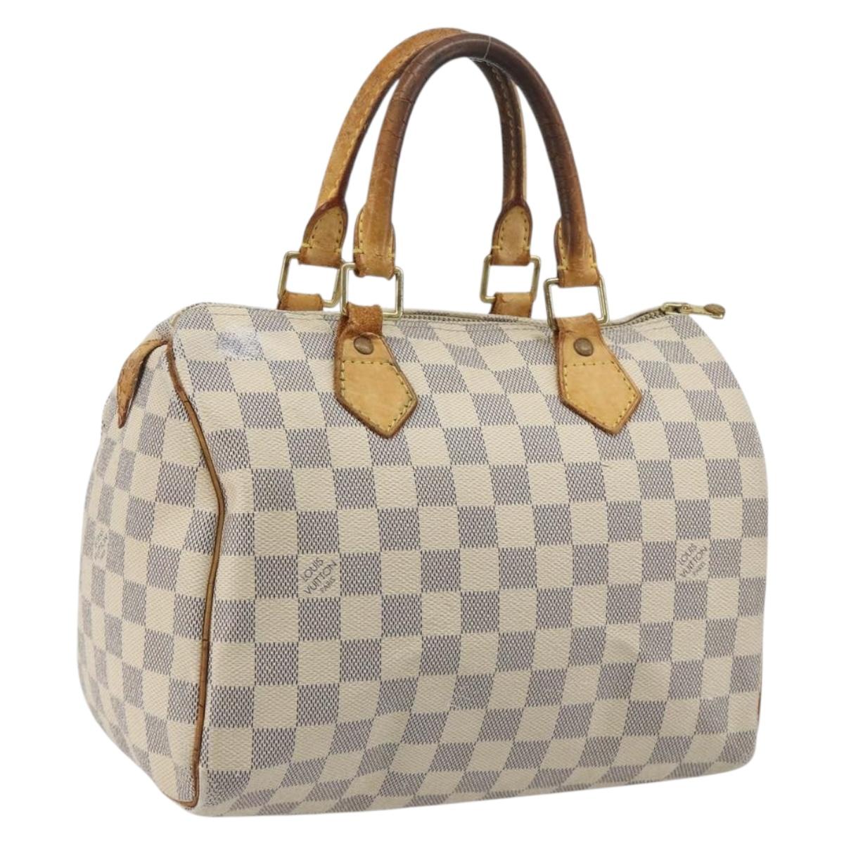 LOUIS VUITTON Damier Azur Speedy 25 Hand Bag N41534 LV Auth bs36269