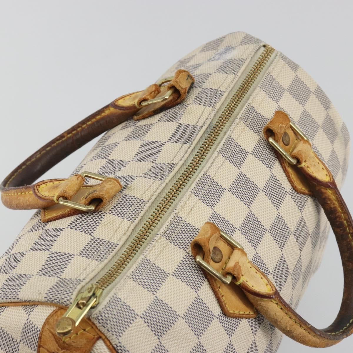 LOUIS VUITTON Damier Azur Speedy 25 Hand Bag N41534 LV Auth bs36269