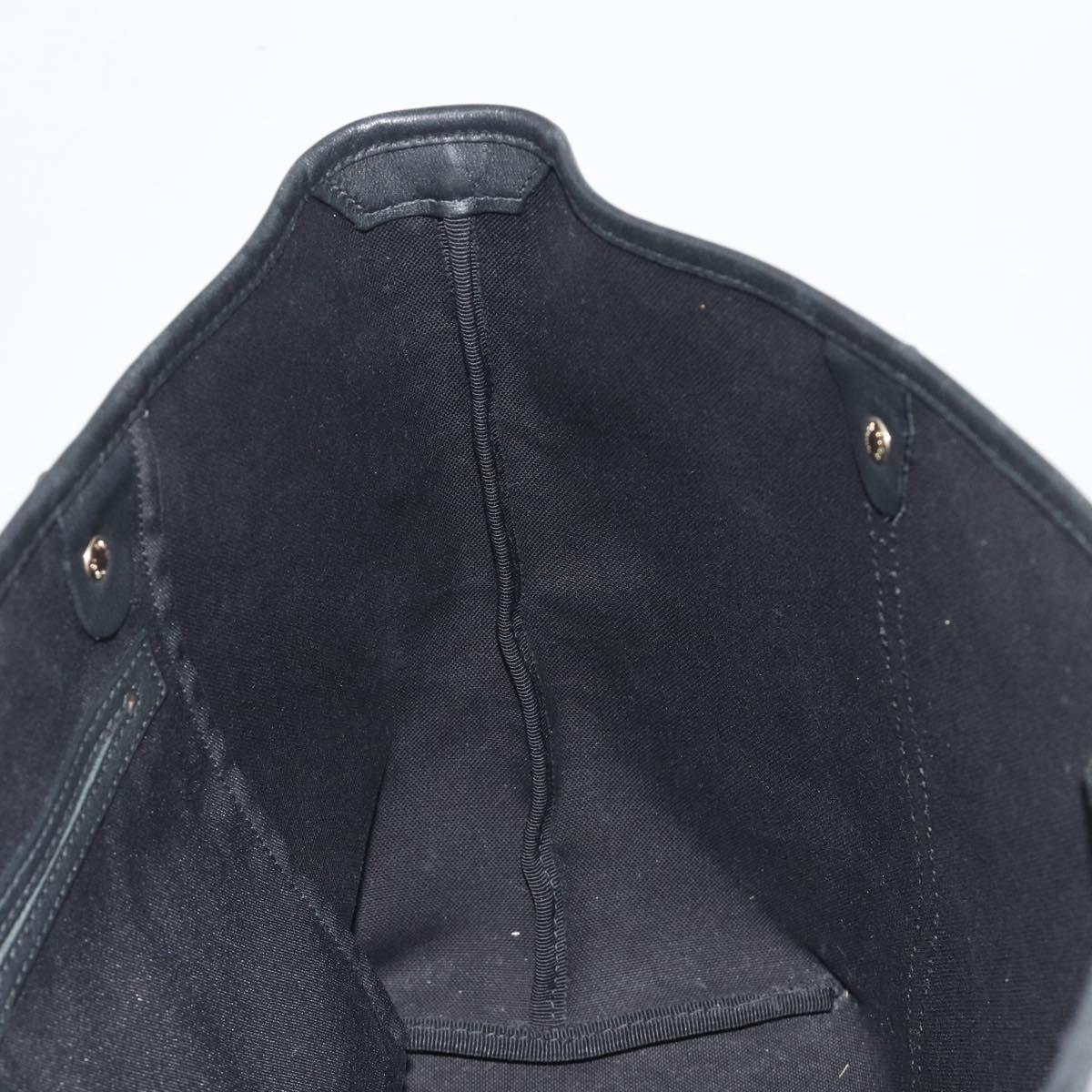 GUCCI GG Crystal Tote Bag Coated Canvas Navy Gold 197953 Auth bs36273