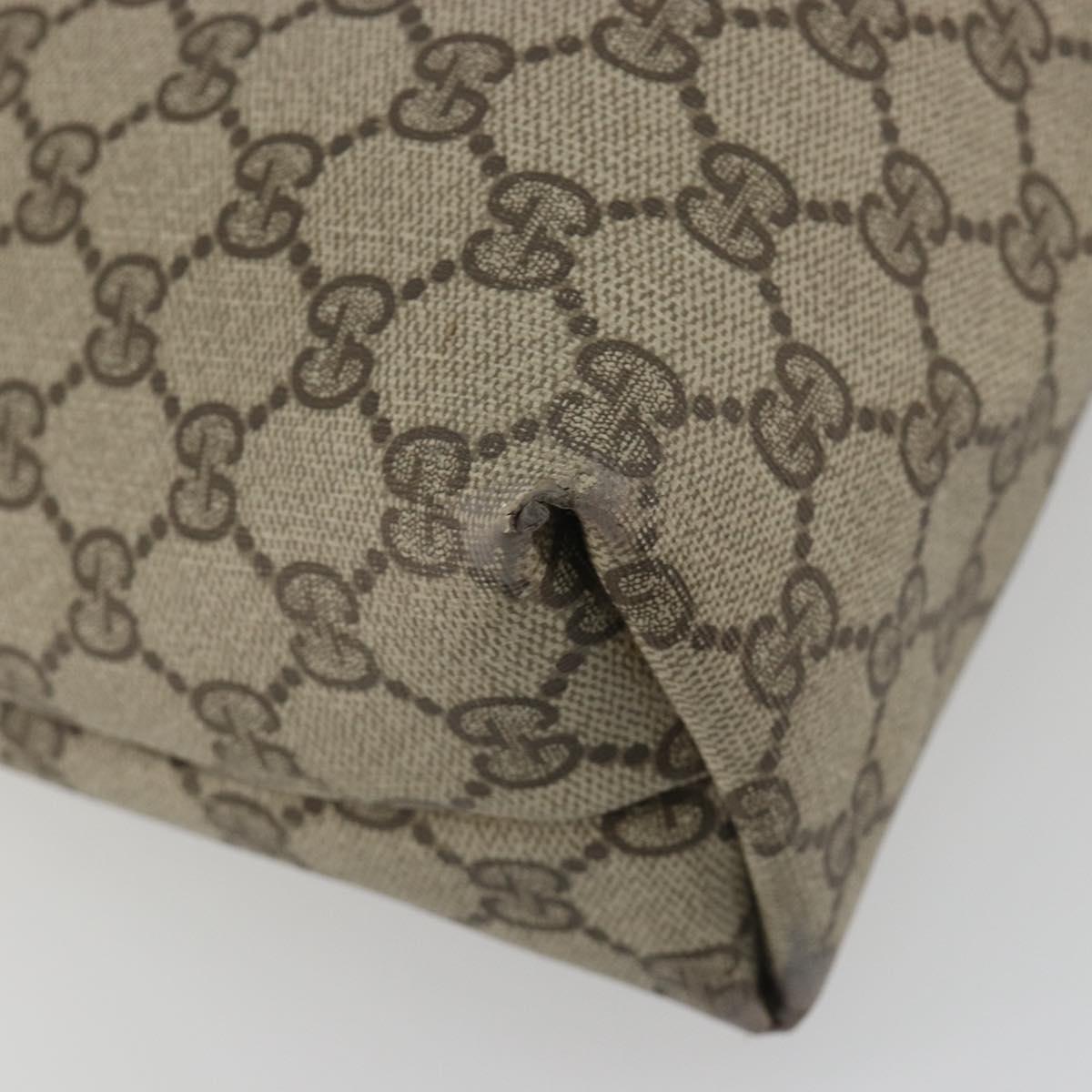 GUCCI GG Supreme Web Sherry Line Tote Bag PVC Beige 39 02 003 Auth bs36280
