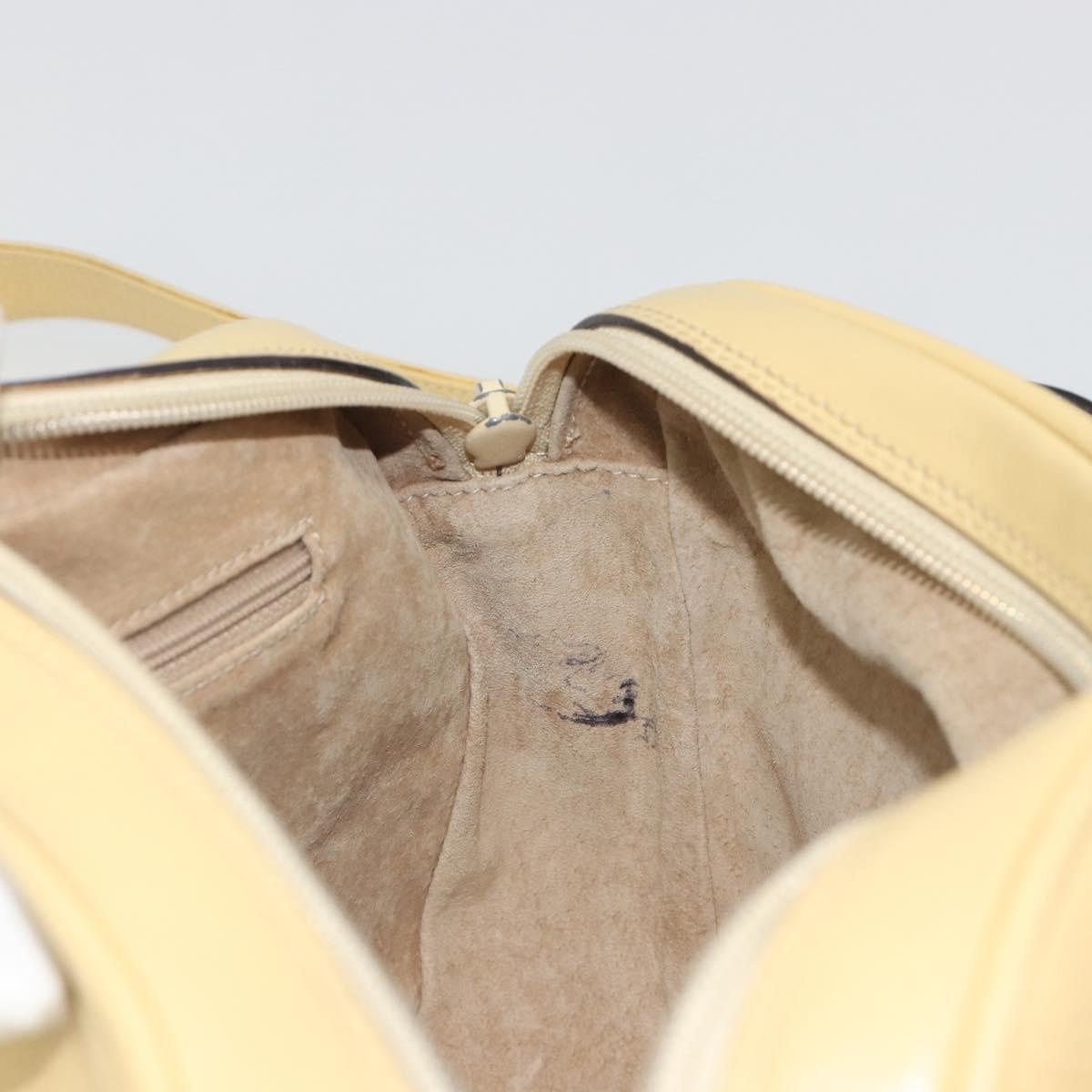 GUCCI Shoulder Bag Leather Ivory Gold 001 115 1515 Auth bs36281