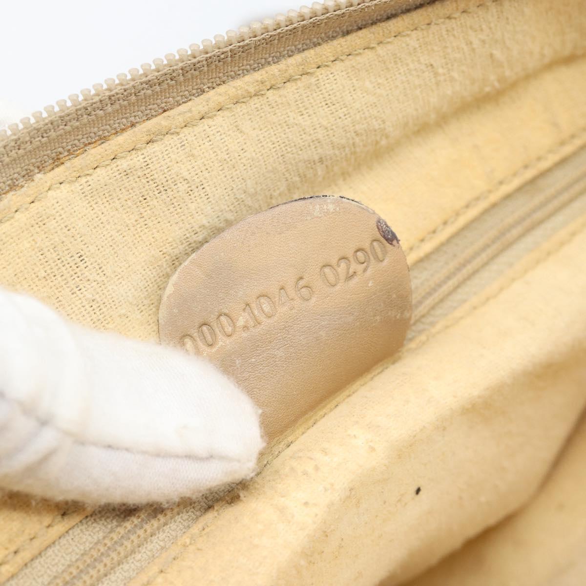 GUCCI Bamboo Hand Bag Leather 2way Beige Gold 000 1046 0290 Auth bs36282