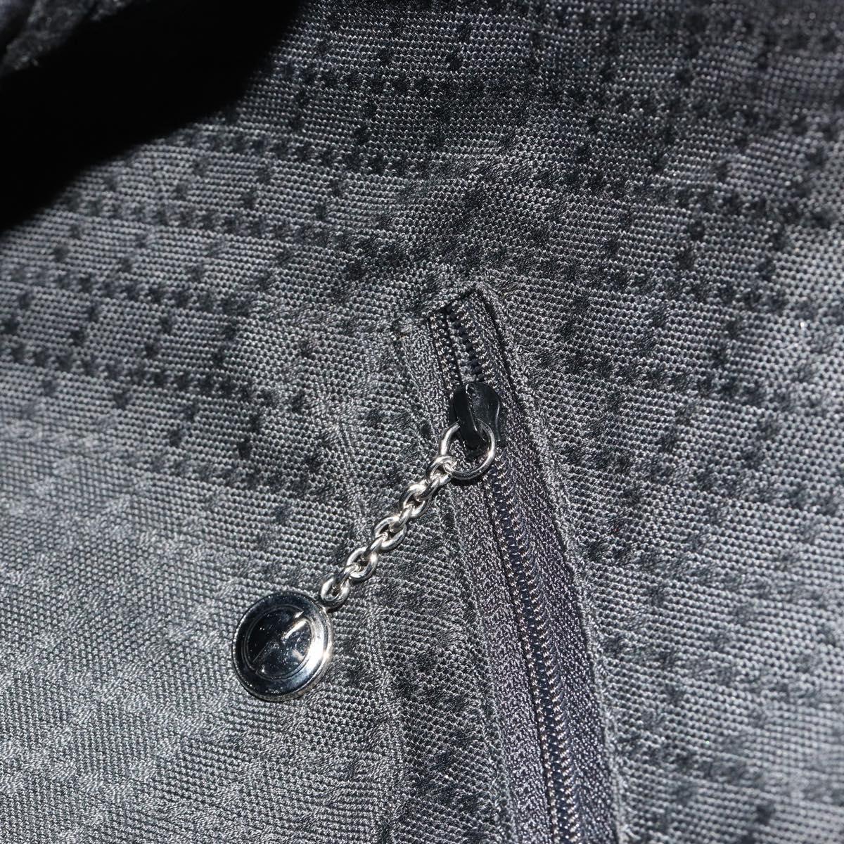 GUCCI Bamboo Hand Bag Nylon Black Silver 001 1998 1577 Auth bs36284