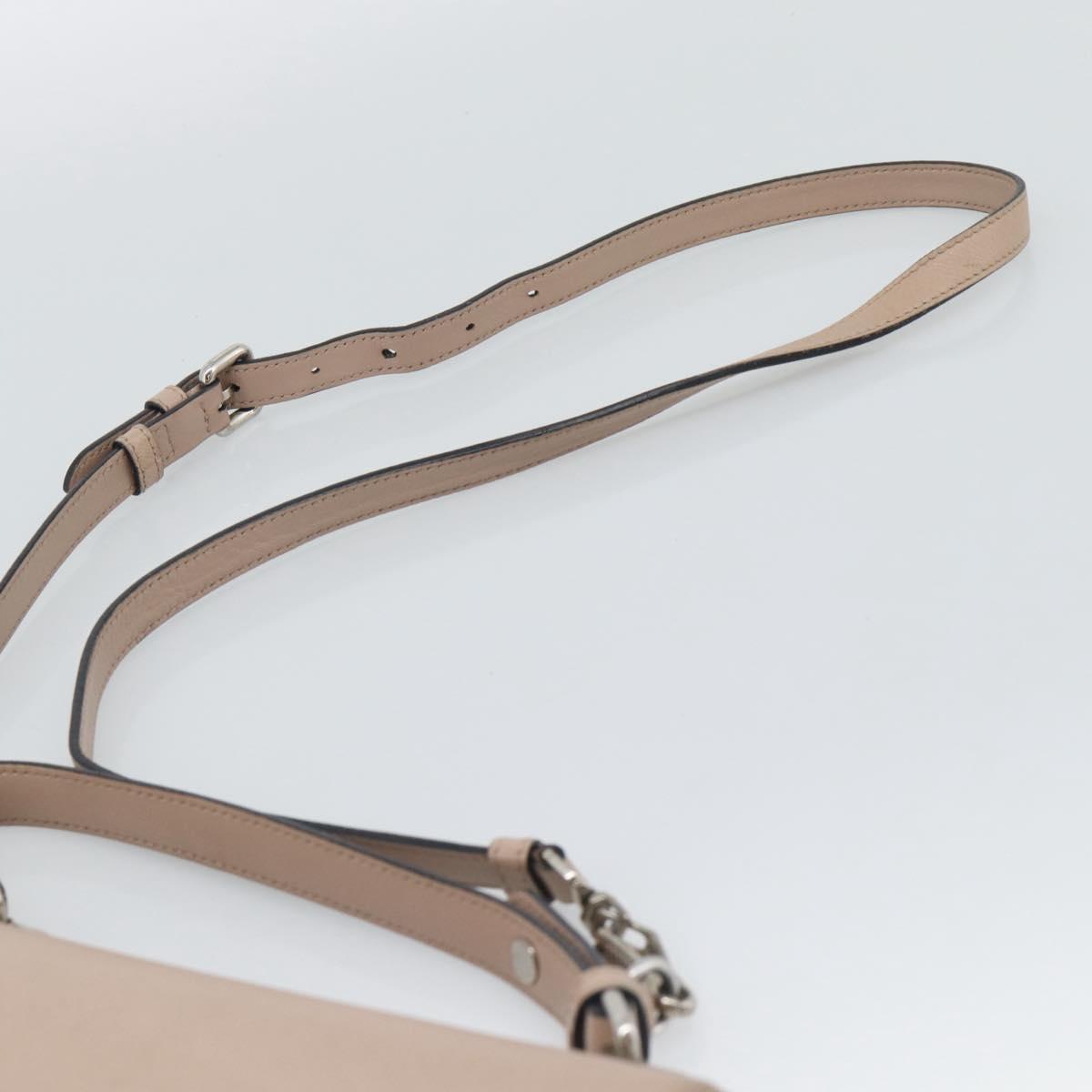PRADA Hand Bag Safiano Leather 2way Pink Silver Auth bs36289