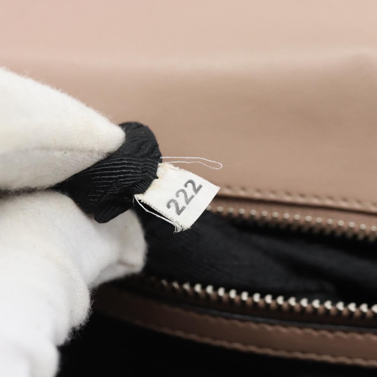 PRADA Hand Bag Safiano Leather 2way Pink Silver Auth bs36289