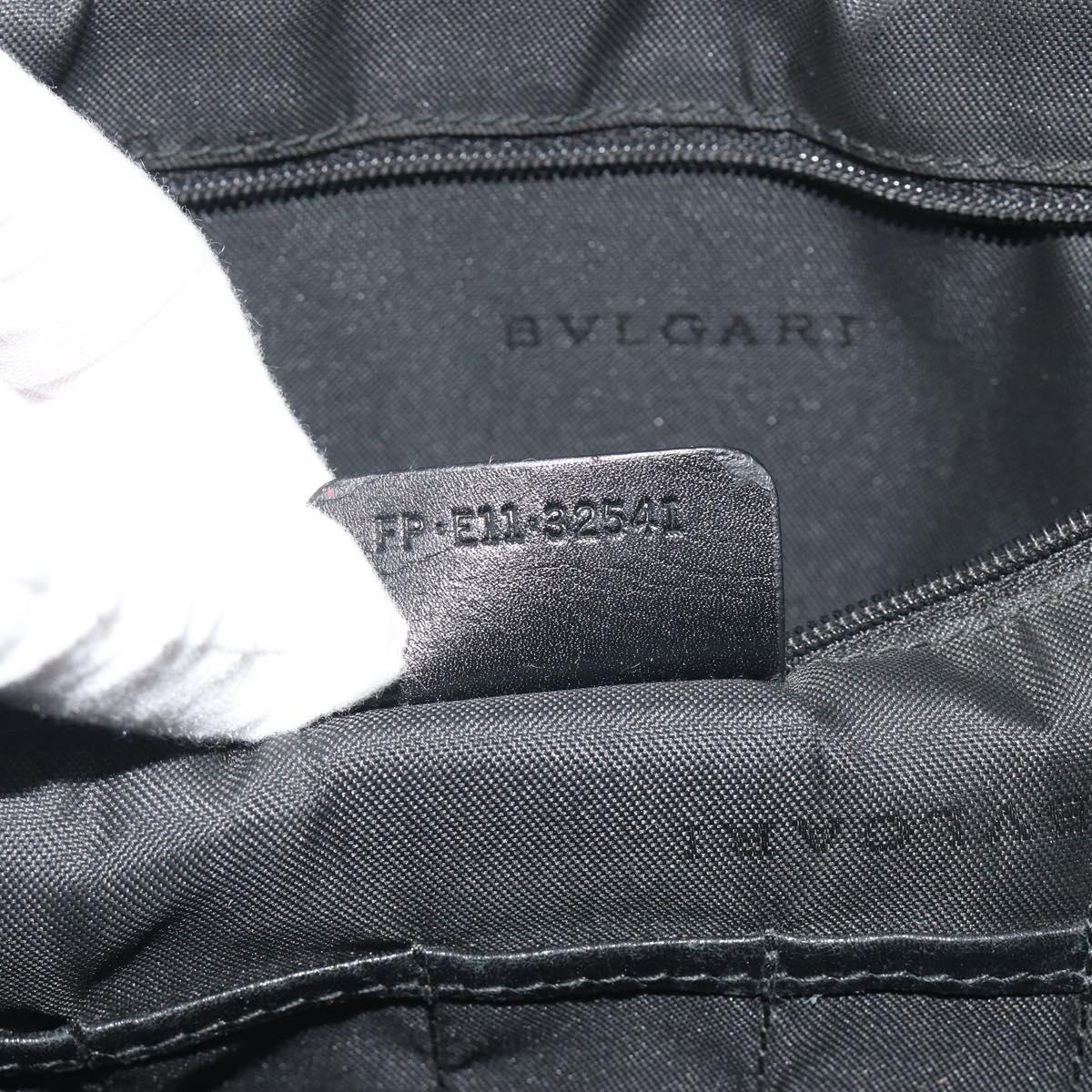 BVLGARI Business Bag PVC Gray Silver Auth bs36291