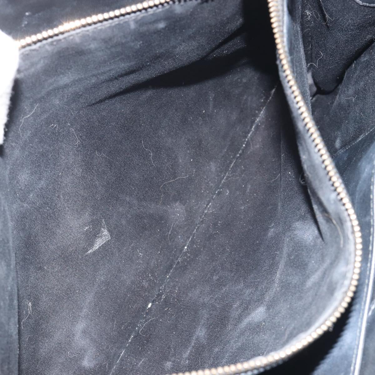 Miu Miu Matelasse Hand Bag Leather Black Gold Auth bs36292