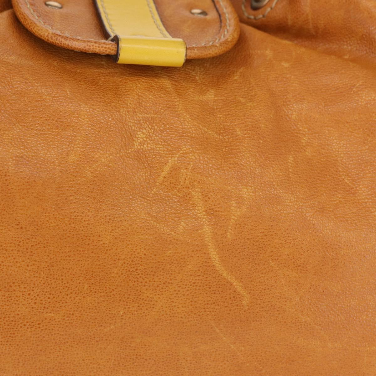 Chloe Hand Bag Leather Beige Gold Silver Auth bs36296A