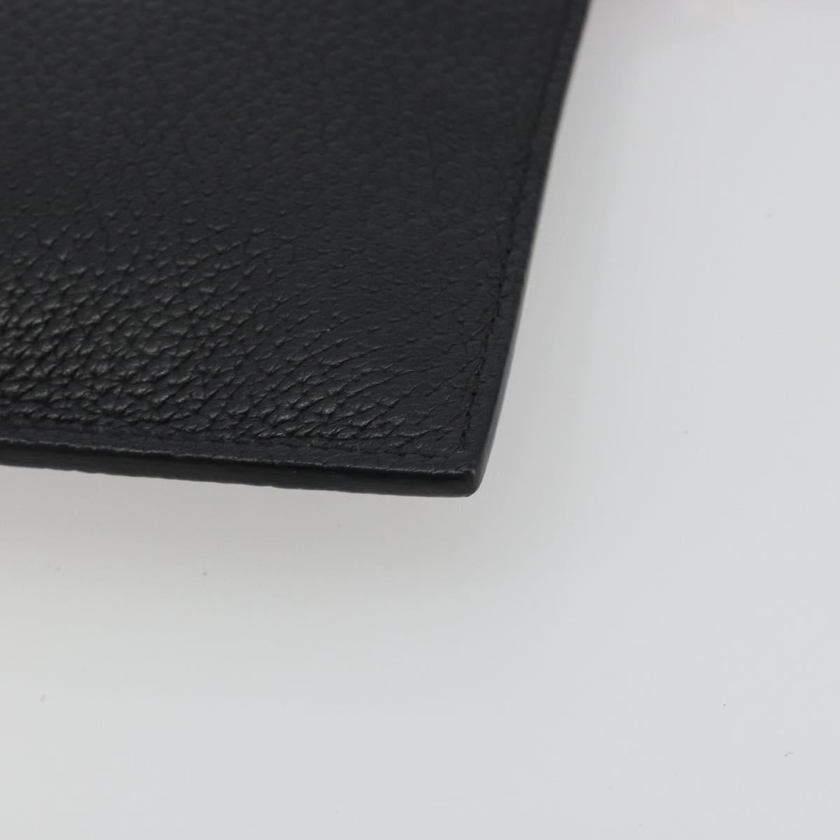 VERSACE Clutch Bag Leather Black Gold Auth bs36298A