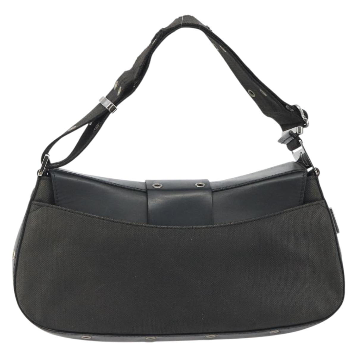 Christian Dior Street Chic Shoulder Bag Green Silver Auth bs36302A