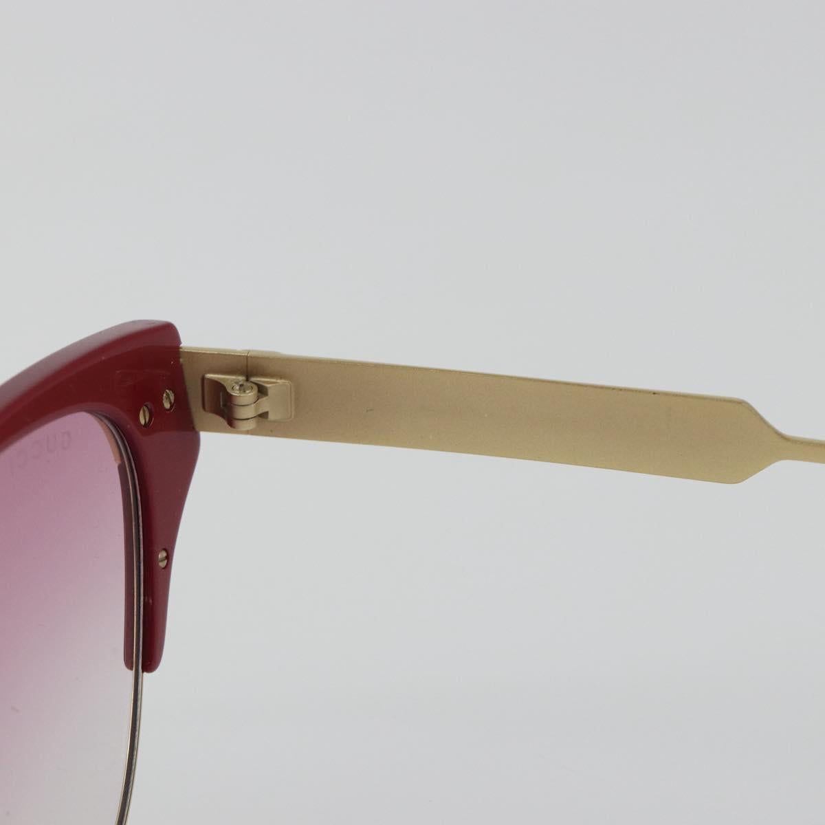 GUCCI Sunglasses Metal Red Gold Auth bs36303V