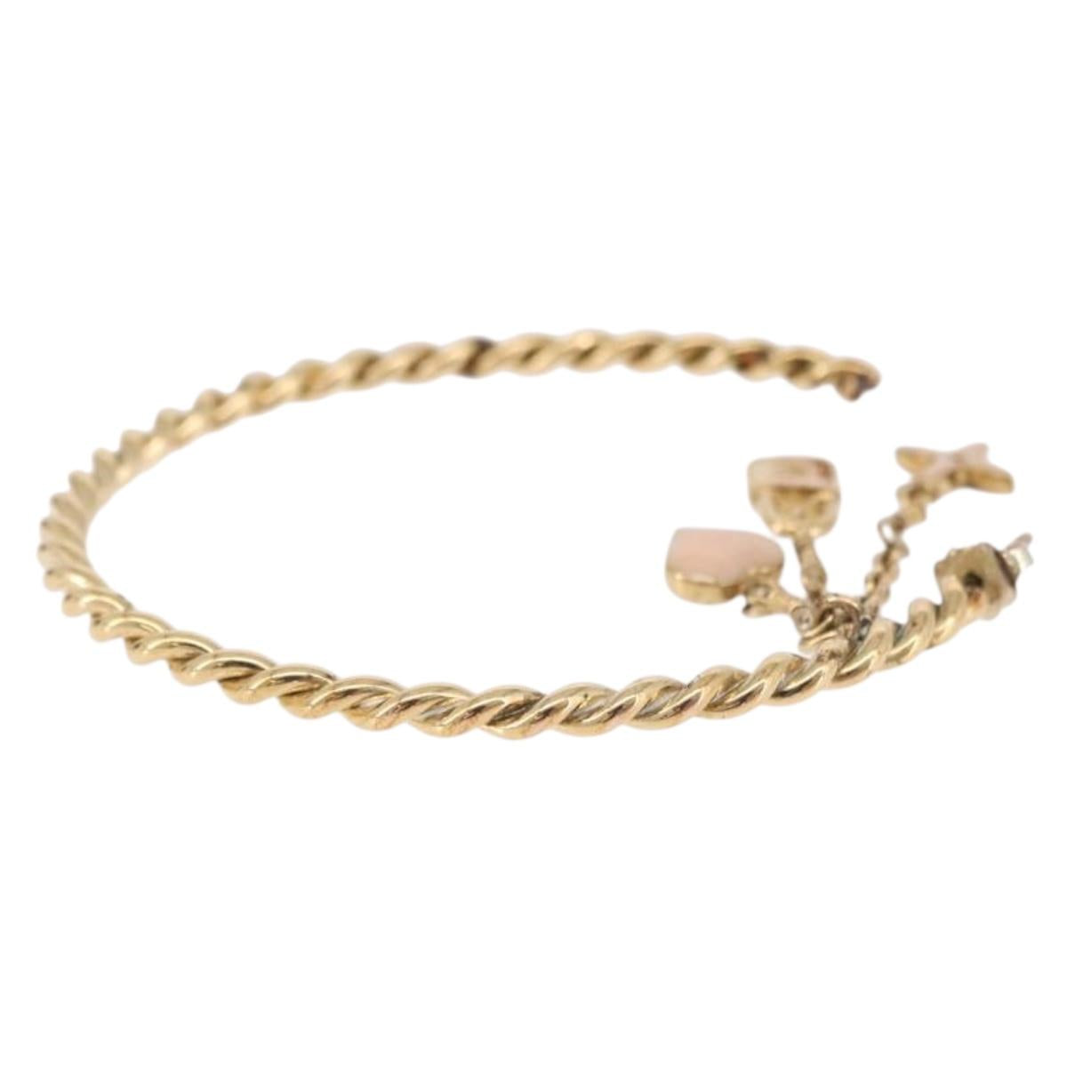 LOUIS VUITTON Creole Sweet Monogram Hoop Pierce Metal M65481 LV Auth bs36304