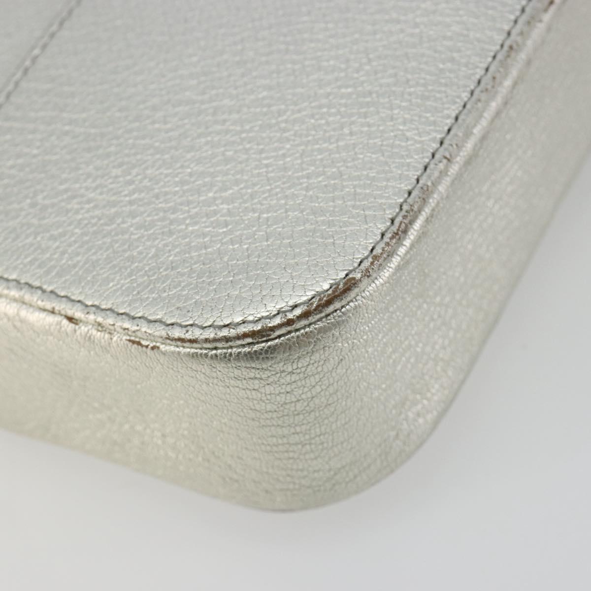BALENCIAGA Camera Bag XS Every Day Bag Leather Silver 552372 Auth bs36305