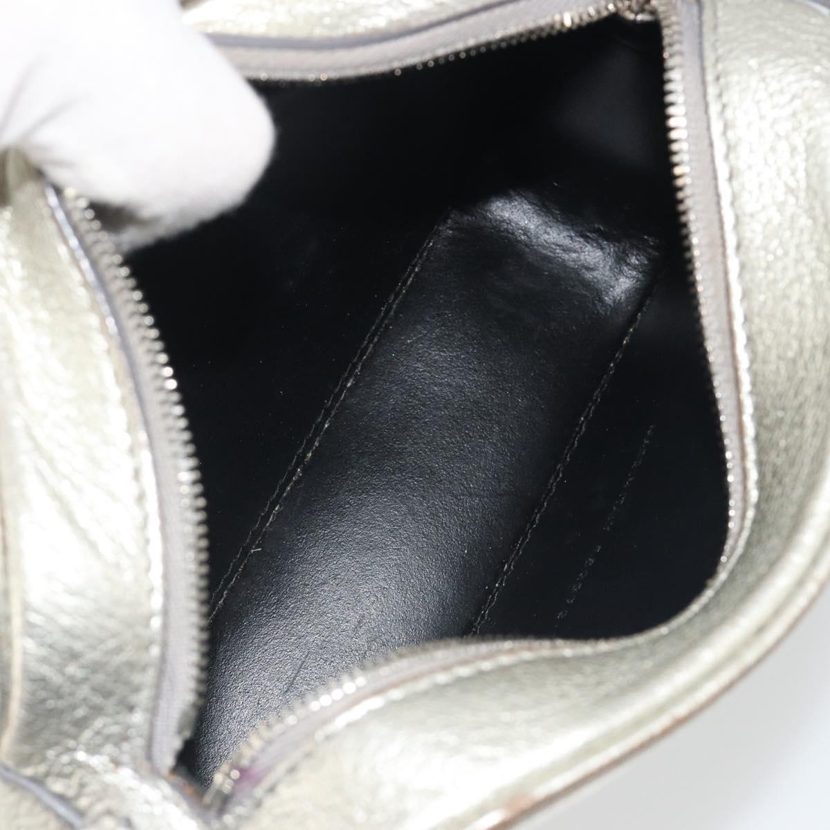 BALENCIAGA Camera Bag XS Every Day Bag Leather Silver 552372 Auth bs36305