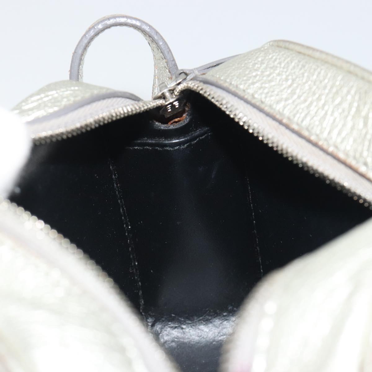 BALENCIAGA Camera Bag XS Every Day Bag Leather Silver 552372 Auth bs36305