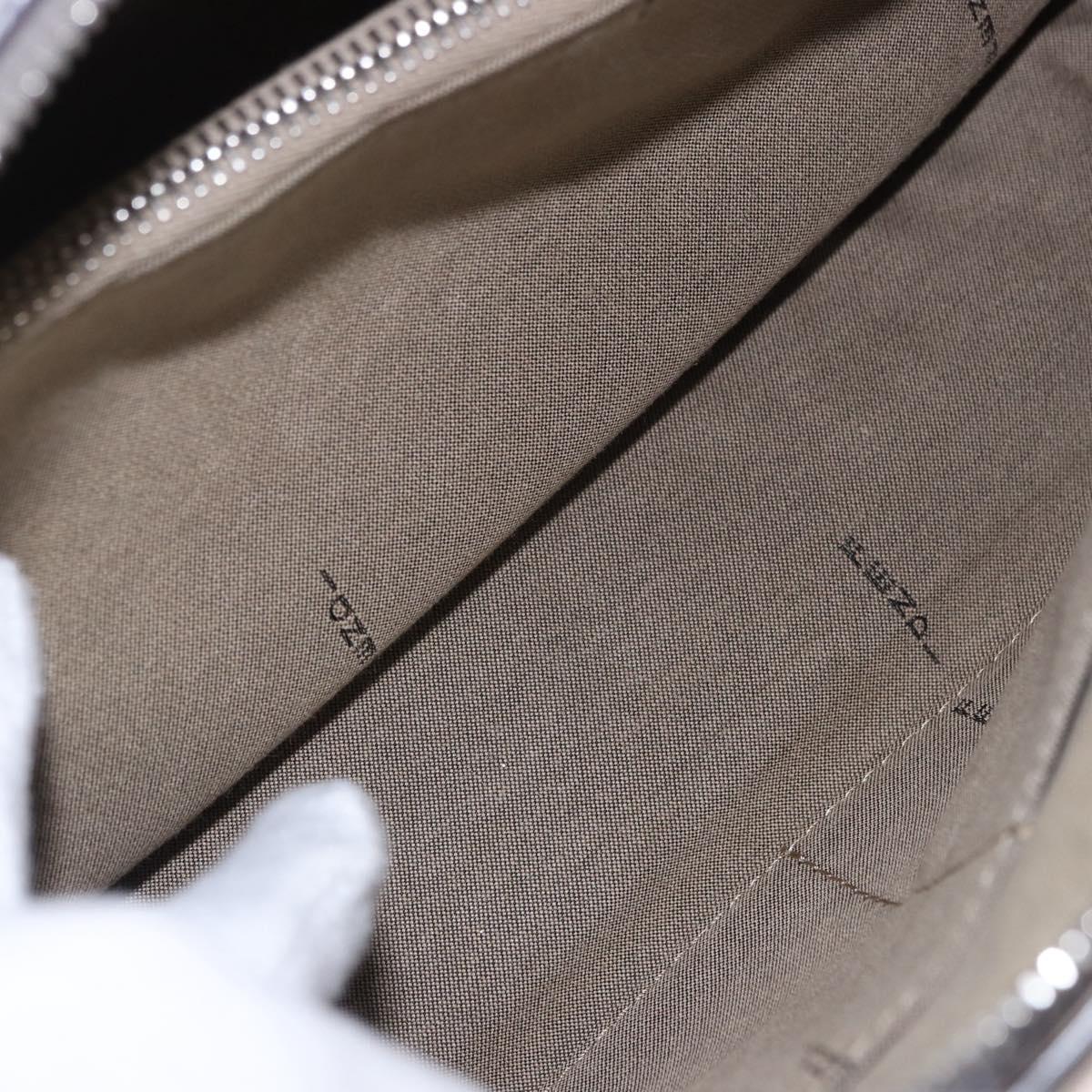 FENDI Shoulder Bag Leather White Silver Auth bs36311A