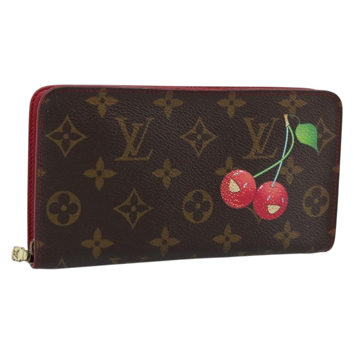 LOUIS VUITTON Monogram Cherry Porte Monnaie Zip Wallet M95006 LV Auth bs36316A