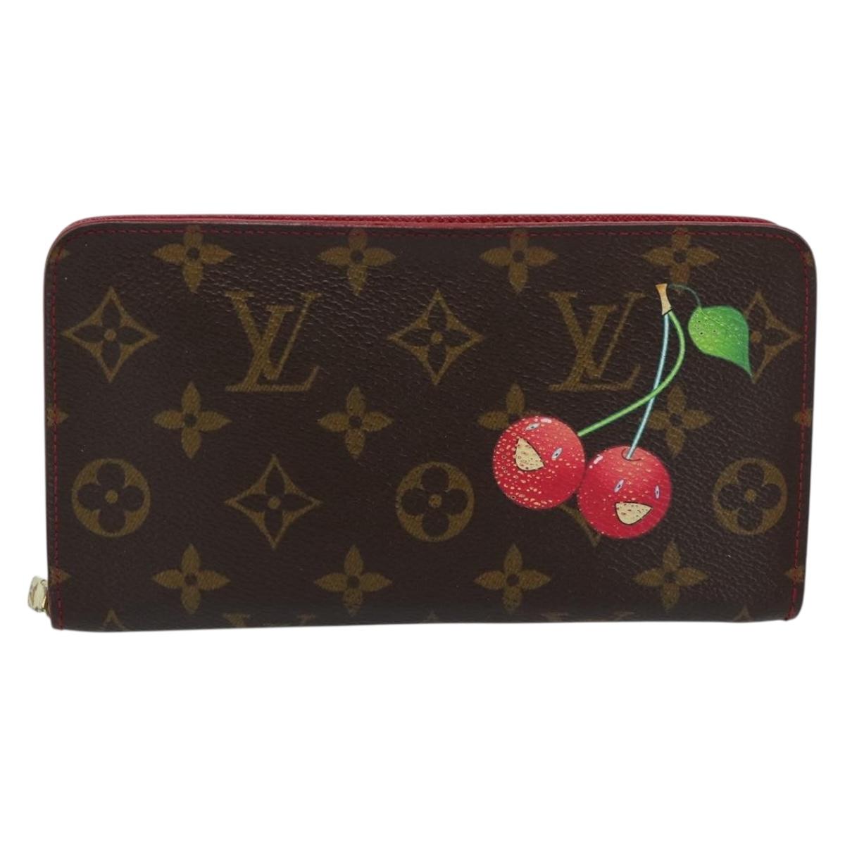 LOUIS VUITTON Monogram Cherry Porte Monnaie Zip Wallet M95006 LV Auth bs36316A
