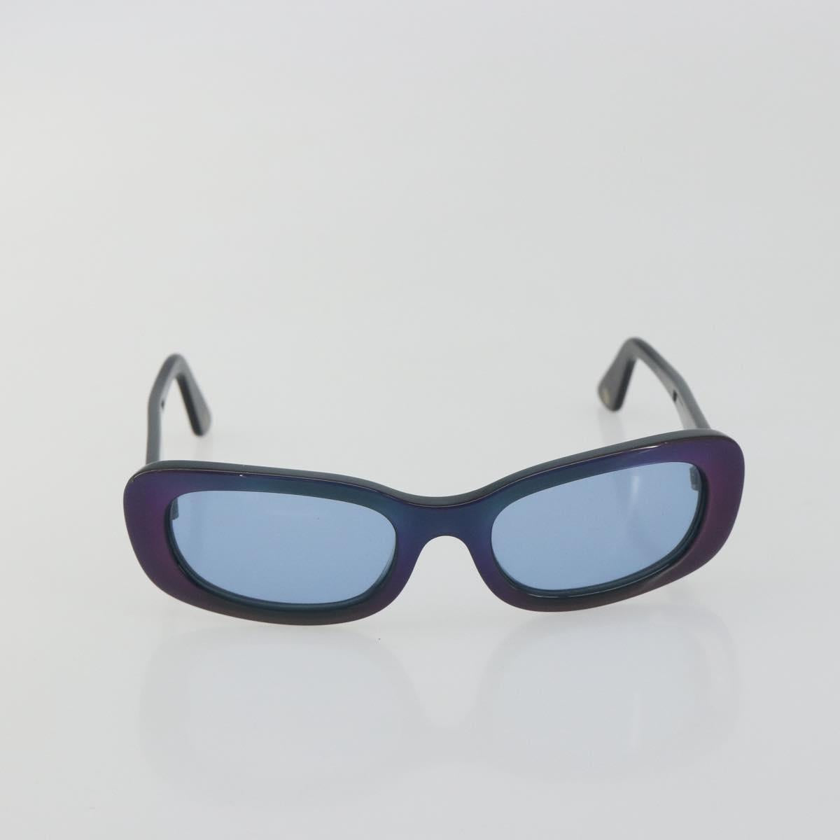 CHANEL Sunglasses Plastic Blue CC Auth bs36335