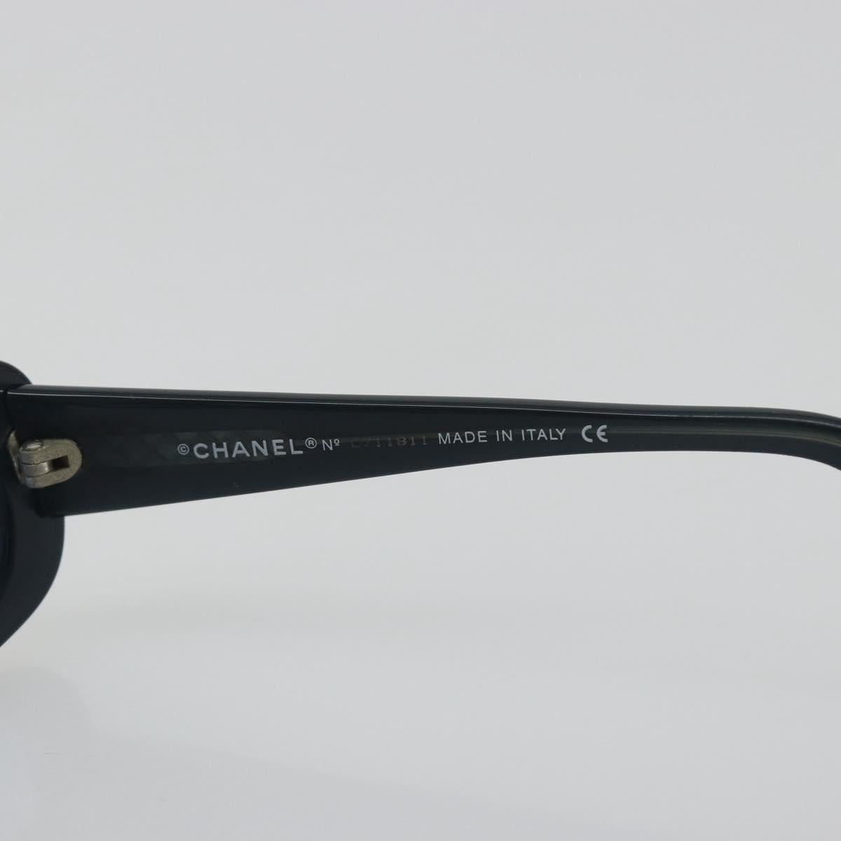 CHANEL Sunglasses Plastic Blue CC Auth bs36335