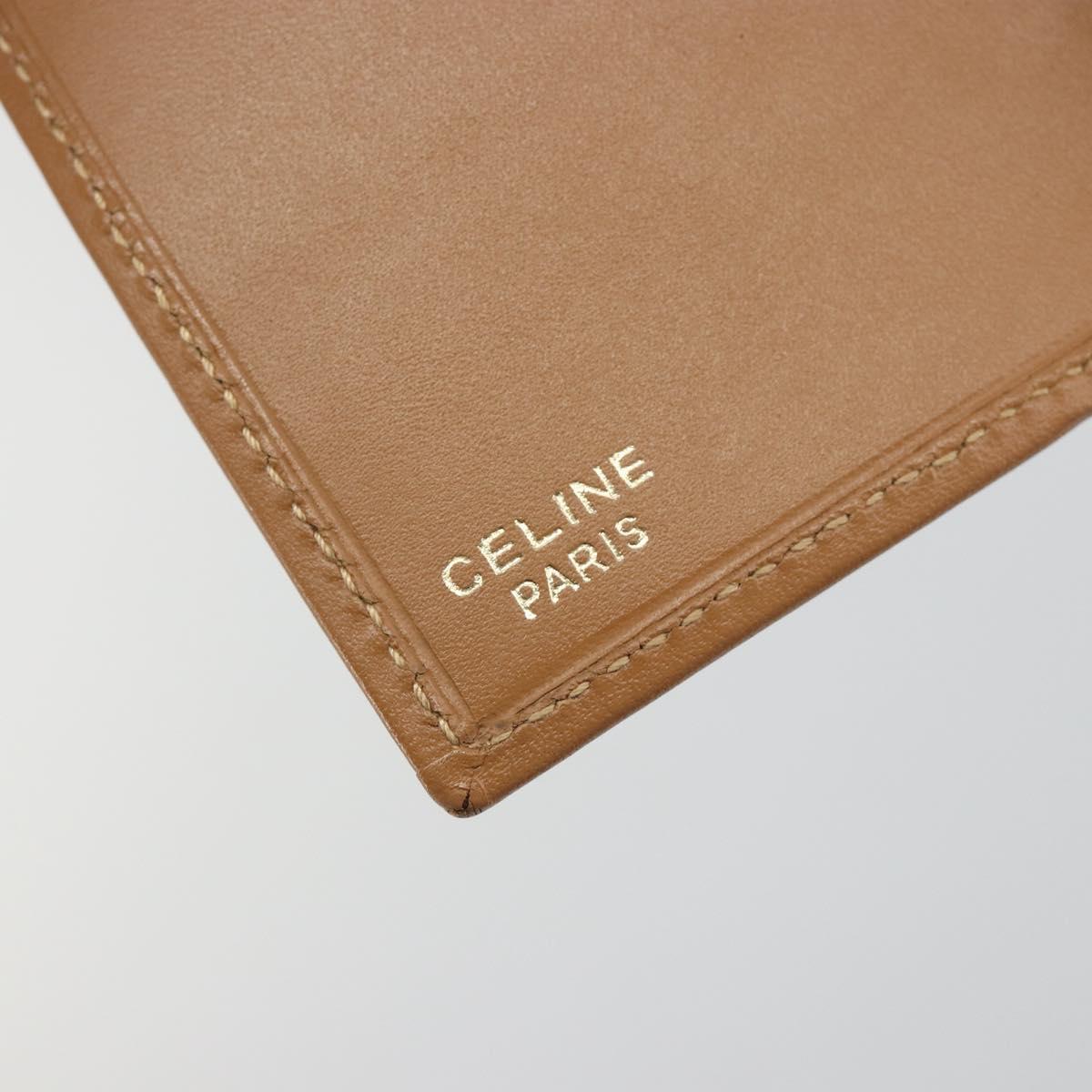 CELINE Macadam Canvas Card Case PVC Leather Brown Auth bs36336V
