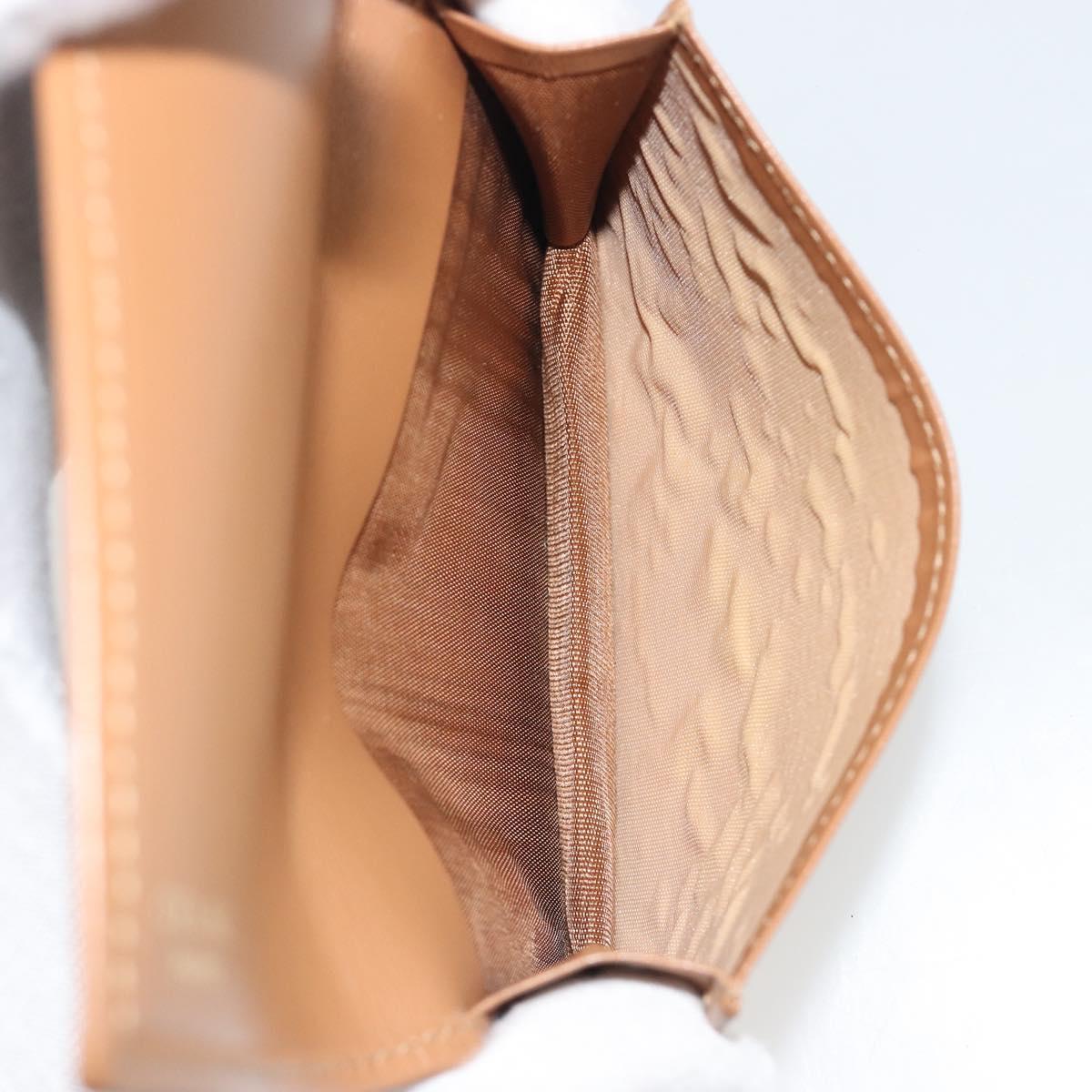 CELINE Macadam Canvas Card Case PVC Leather Brown Auth bs36336V