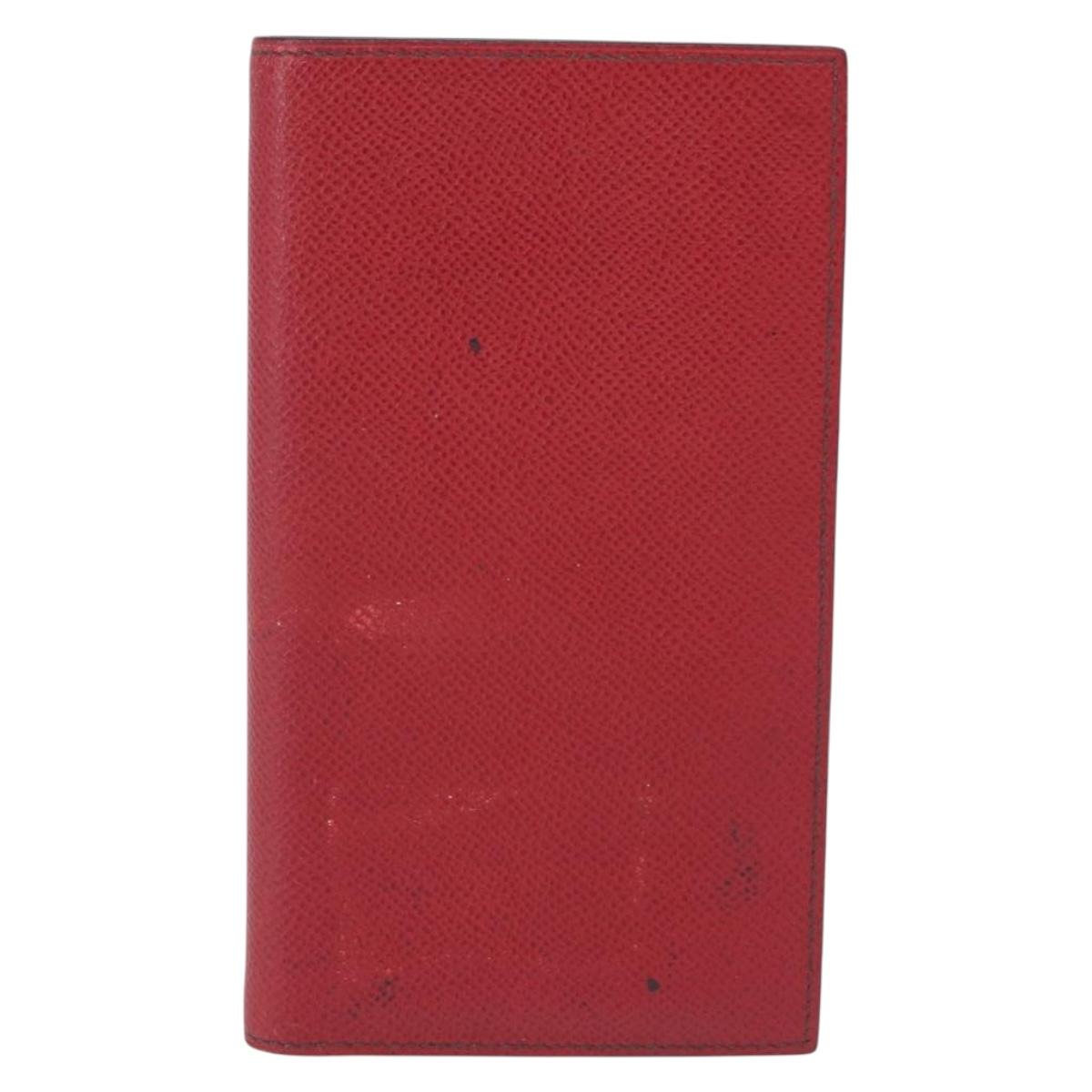 HERMES Agenda Vision Day Planner Cover Leather Red Auth bs36337