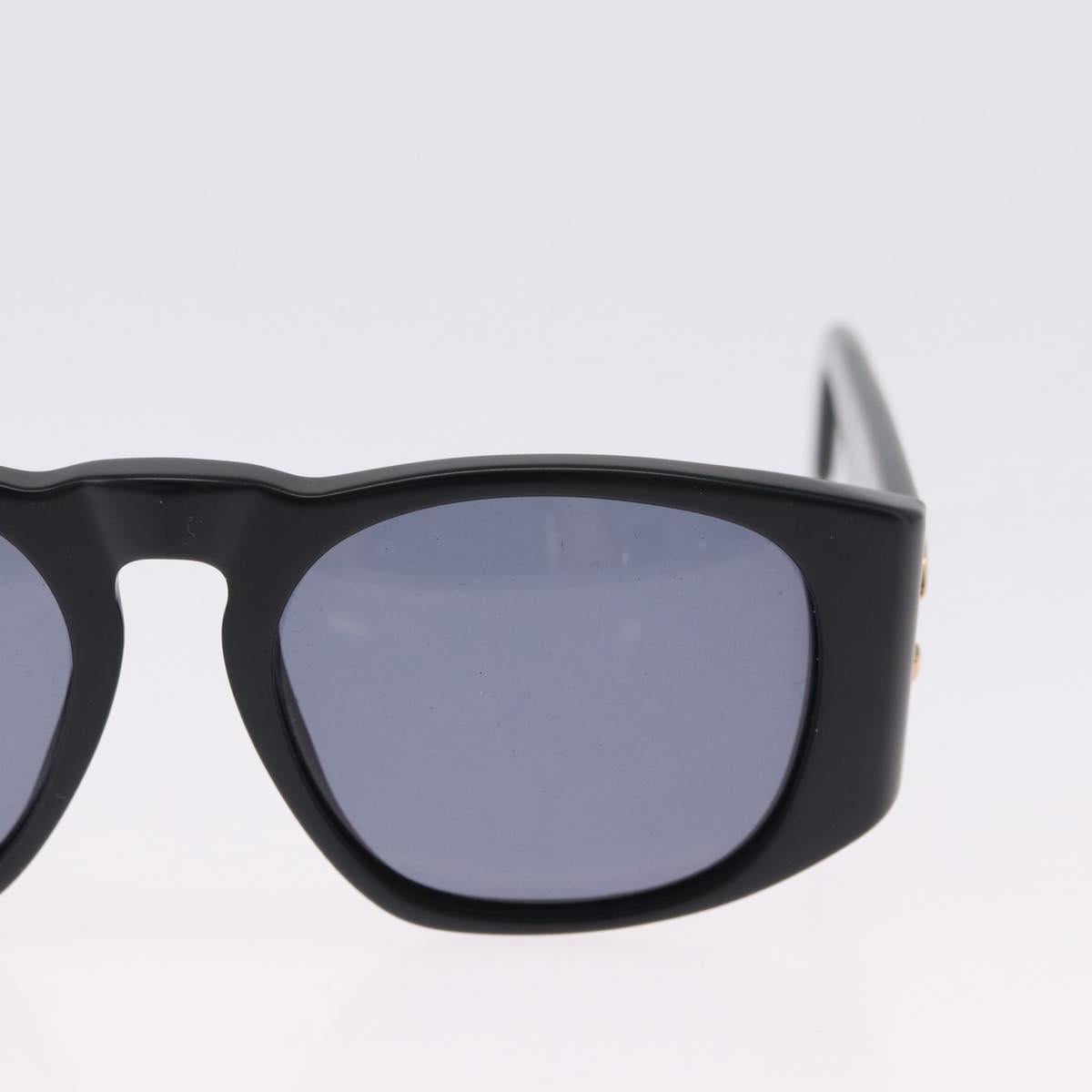 CHANEL Sunglasses Plastic Black Gold CC Auth bs36338