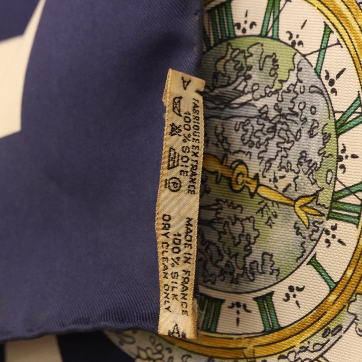 HERMES Carre 90 Scarf Parmi ls Fleurs Je Compte Les Heures Silk Auth bs36347