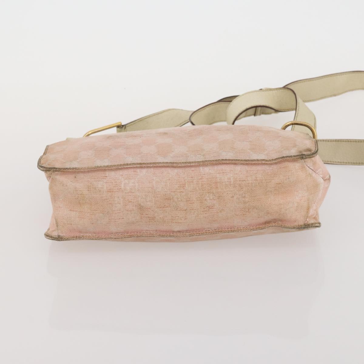 GUCCI GG Canvas Shoulder Bag 2 Set Beige Pink Auth bs36348