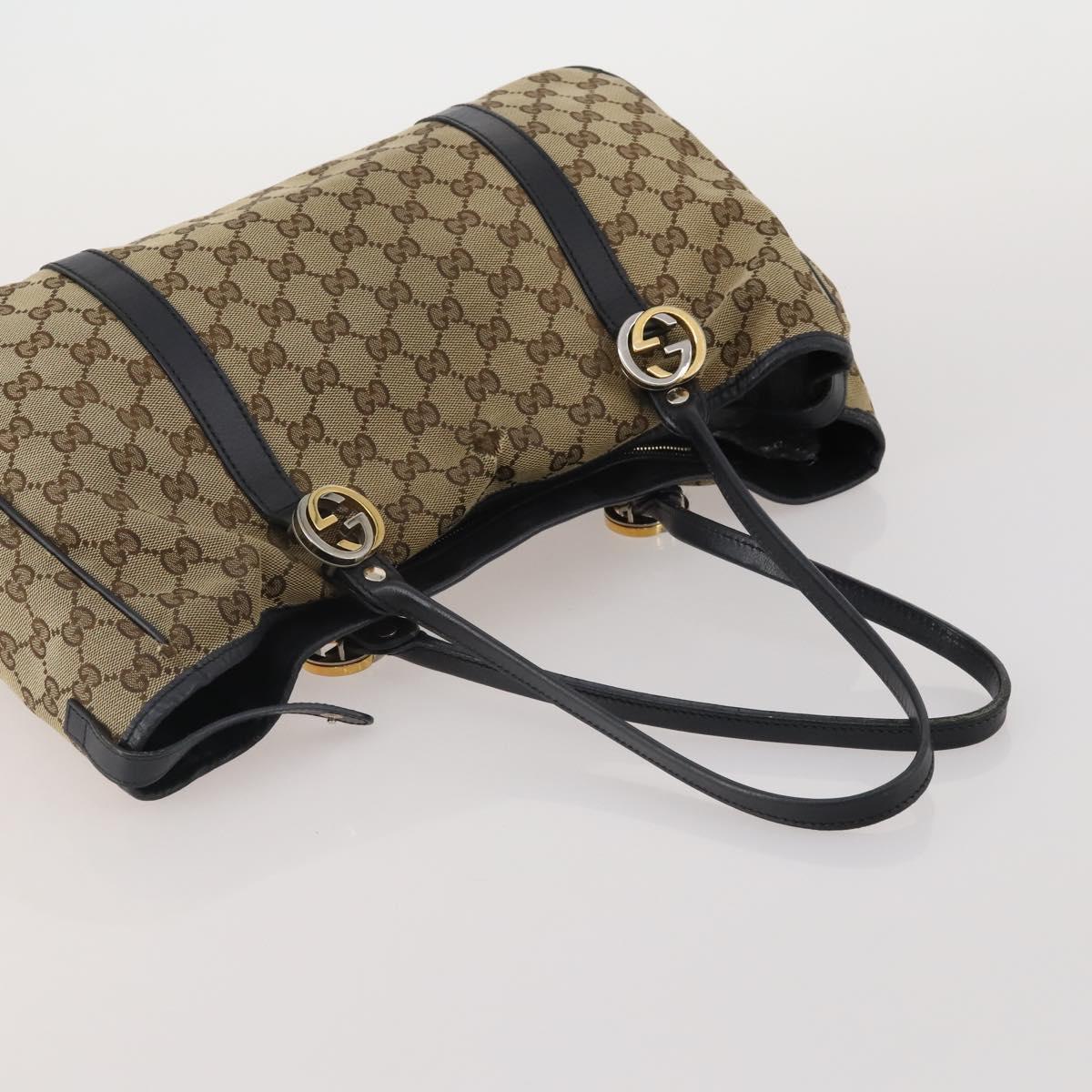 GUCCI GG Canvas Shoulder Bag 2 Set Beige Pink Auth bs36348