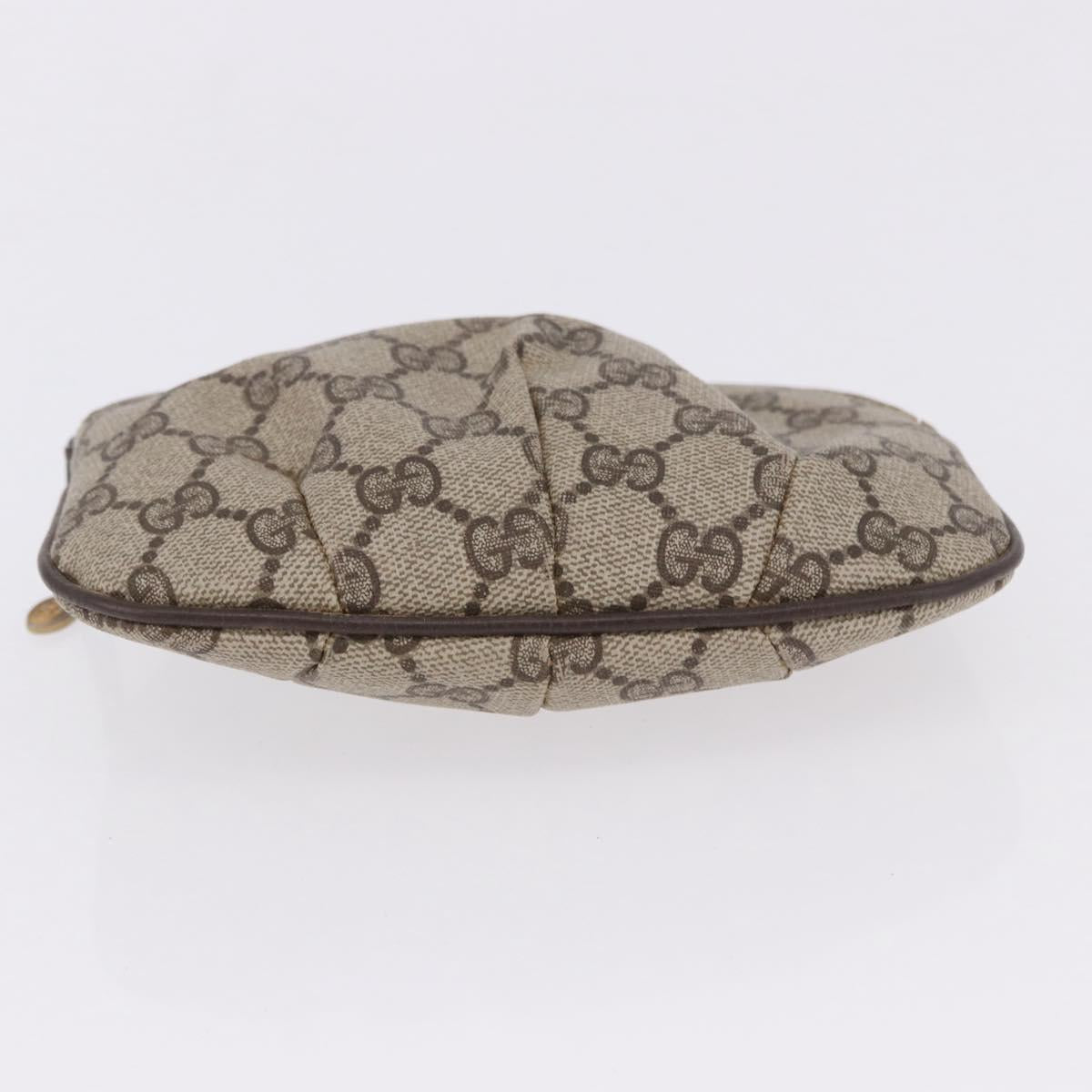 GUCCI GG Supreme Web Sherry Line Clutch Bag PVC 2 Set Beige Auth bs36351