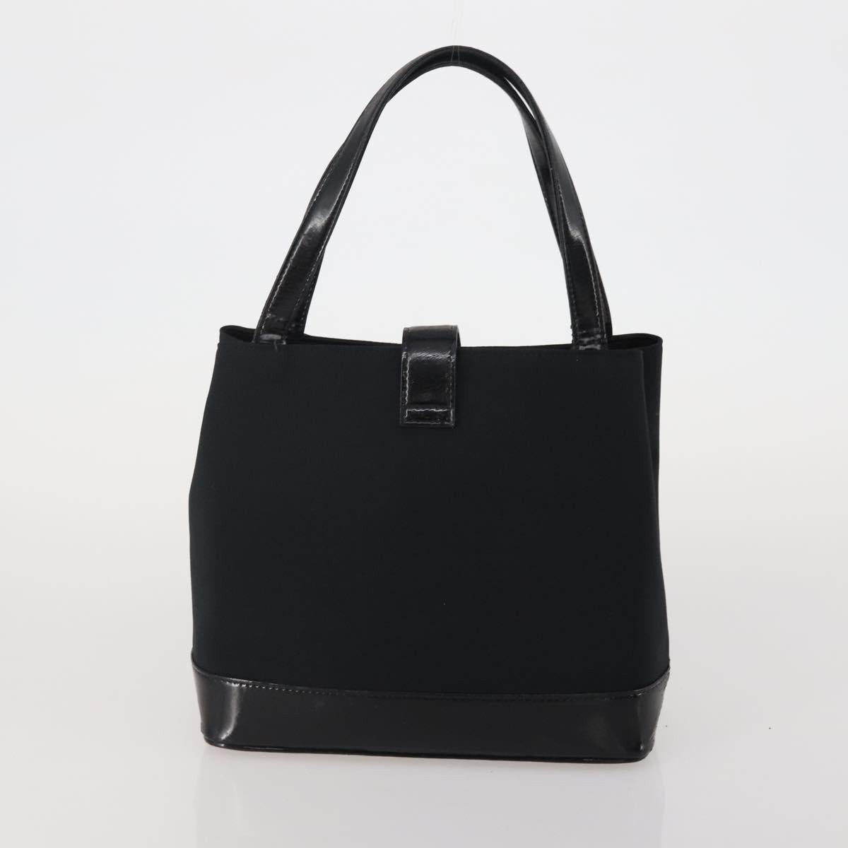 SAINT LAURENT Hand Bag Leather Canvas 2 Set Black Beige Auth bs36353