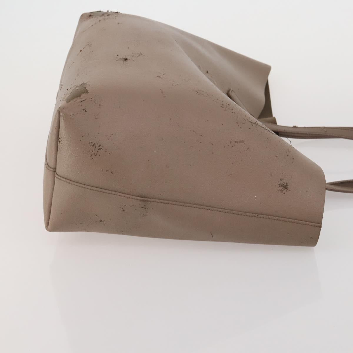 SAINT LAURENT Hand Bag Leather Canvas 2 Set Black Beige Auth bs36353
