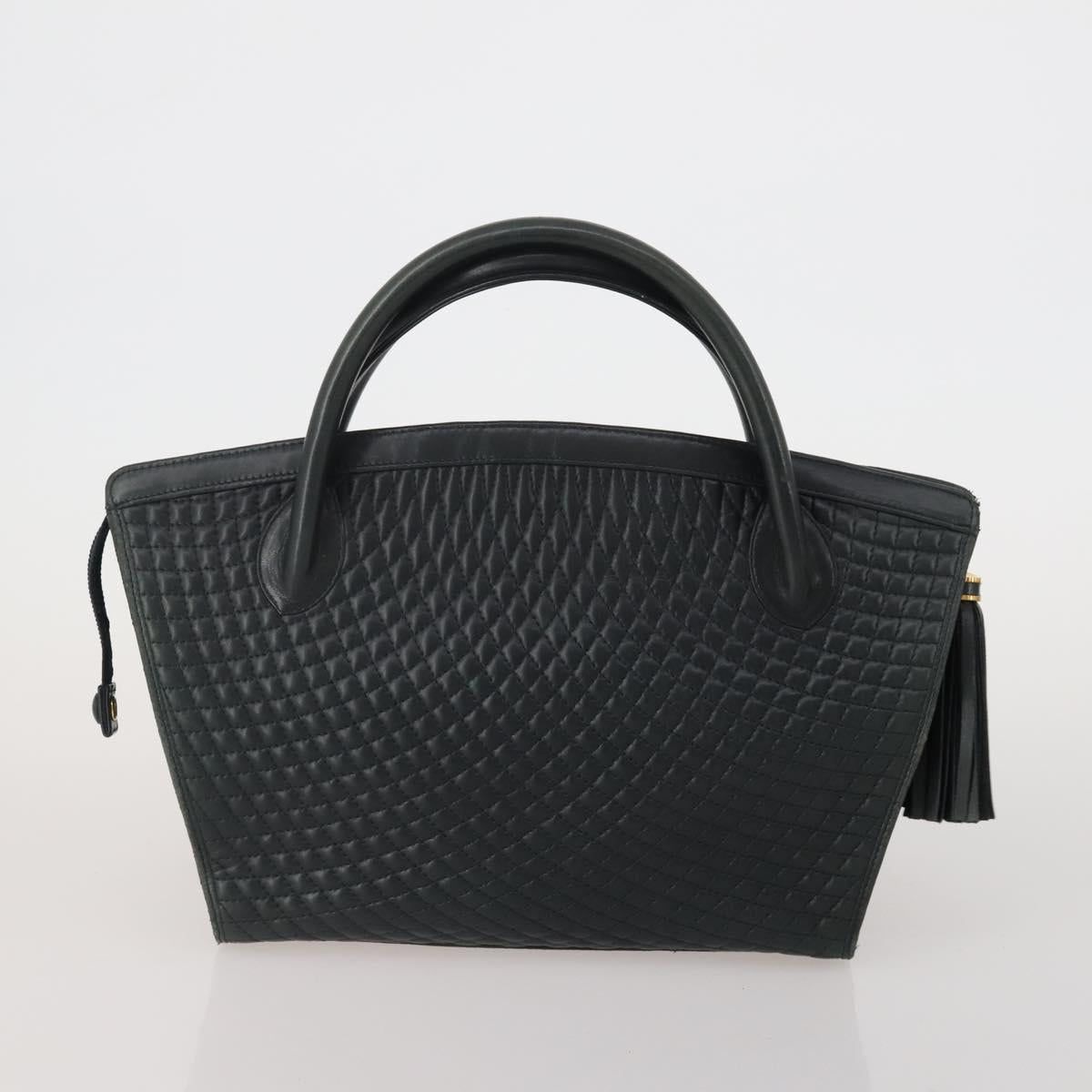 BALLY Shoulder Bag Leather PVC 4 Set Black Green Auth bs36357