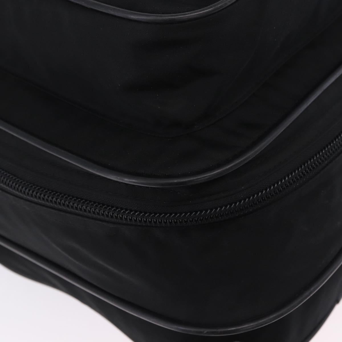 PRADA Garment Cover Nylon Black Silver Auth bs36359