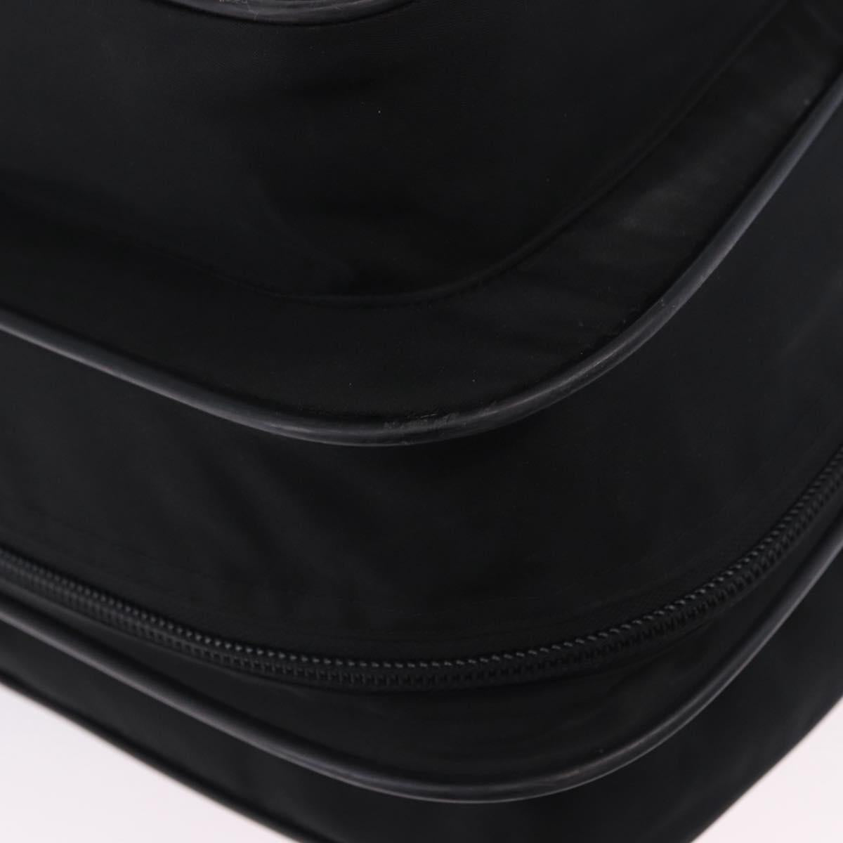 PRADA Garment Cover Nylon Black Silver Auth bs36359