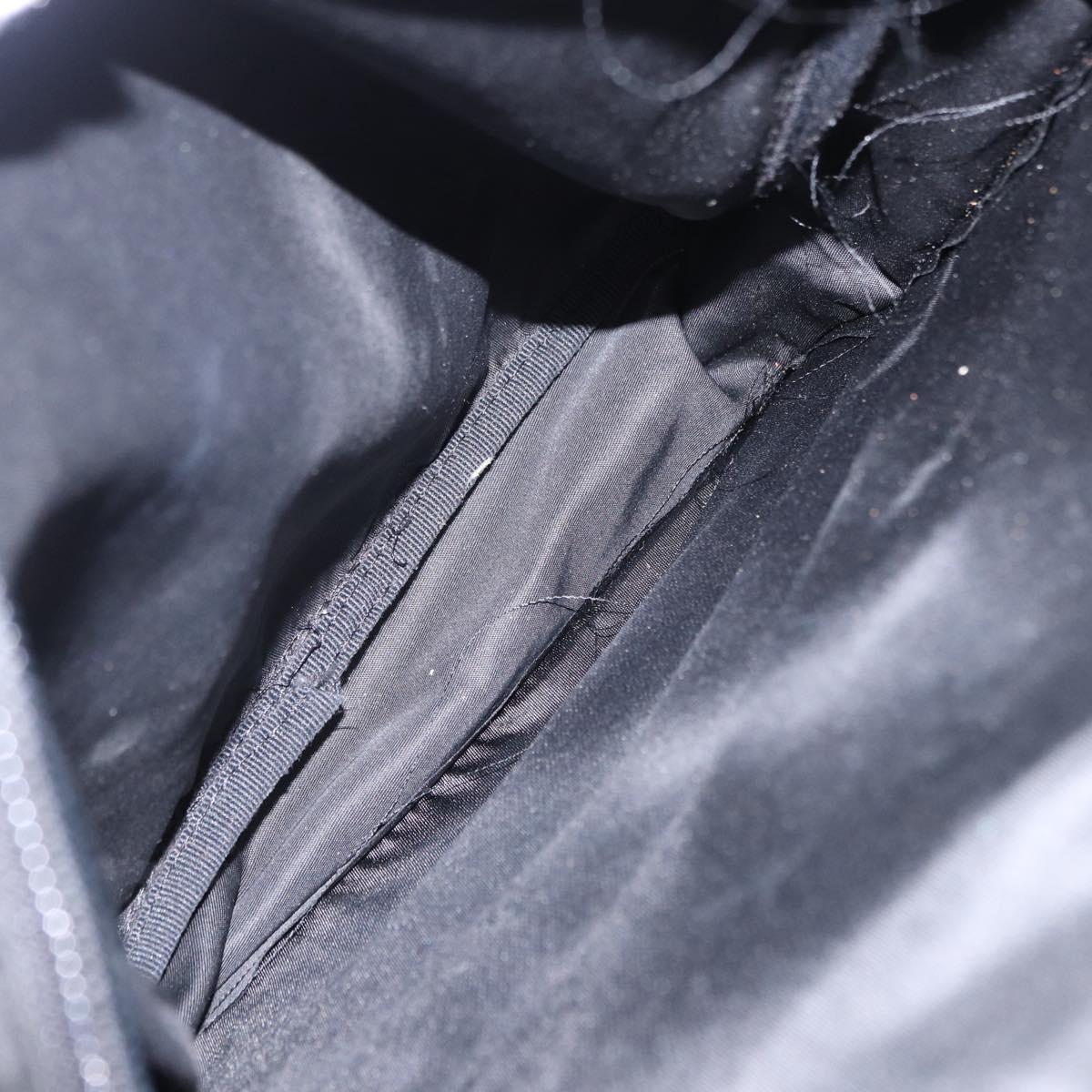 PRADA Garment Cover Nylon Black Silver Auth bs36359