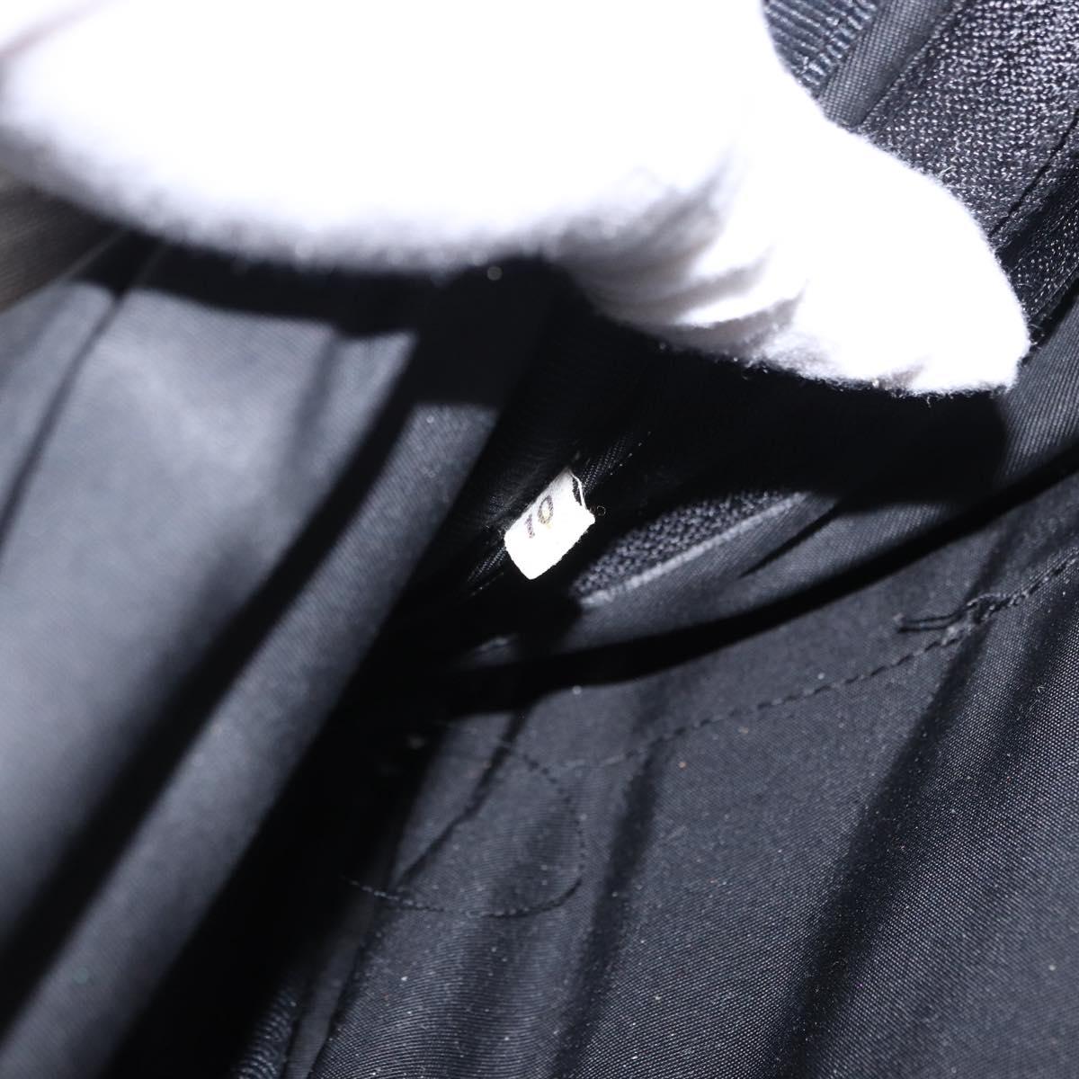 PRADA Garment Cover Nylon Black Silver Auth bs36359