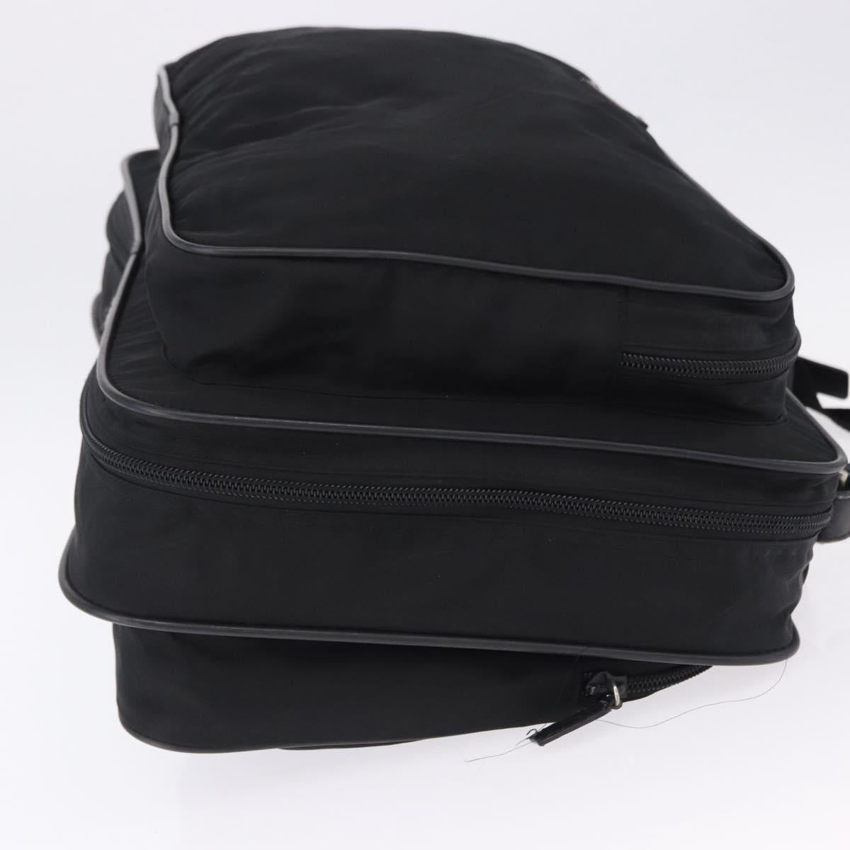 PRADA Garment Cover Nylon Black Silver Auth bs36359
