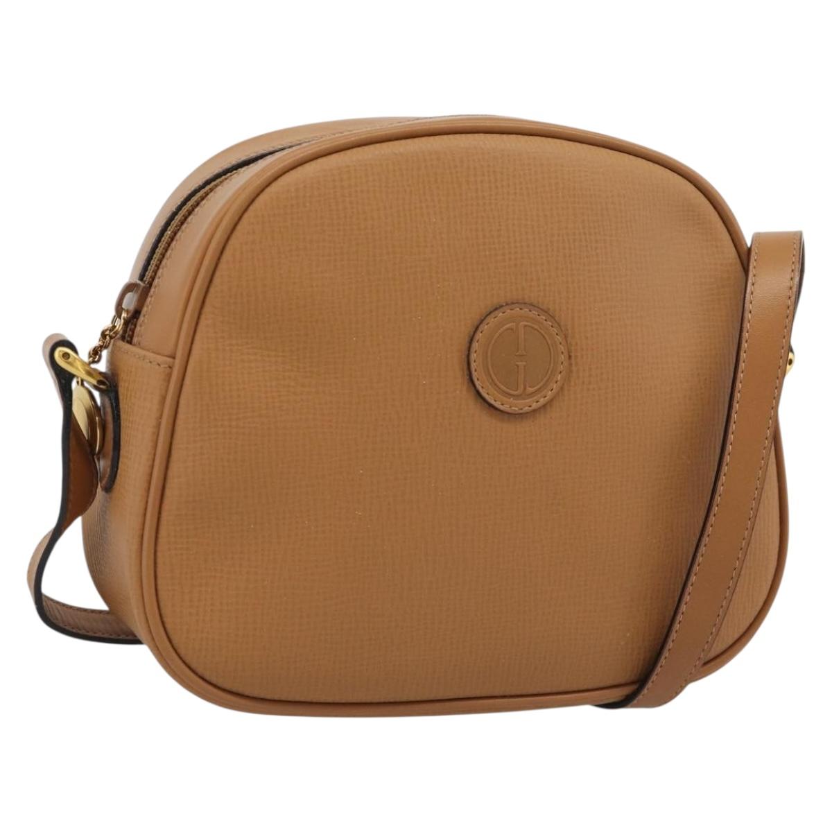 GUCCI Shoulder Bag Leather Brown Gold 007 115 0175 Auth bs36362