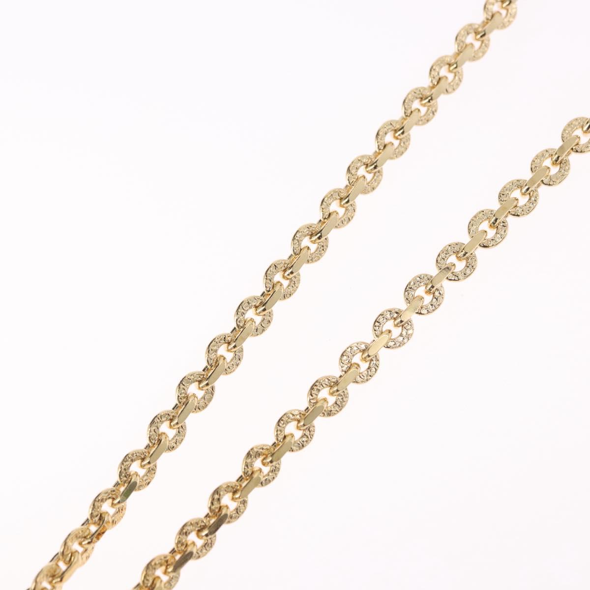 SAINT LAURENT Necklace Metal Gold Tone Auth bs36394