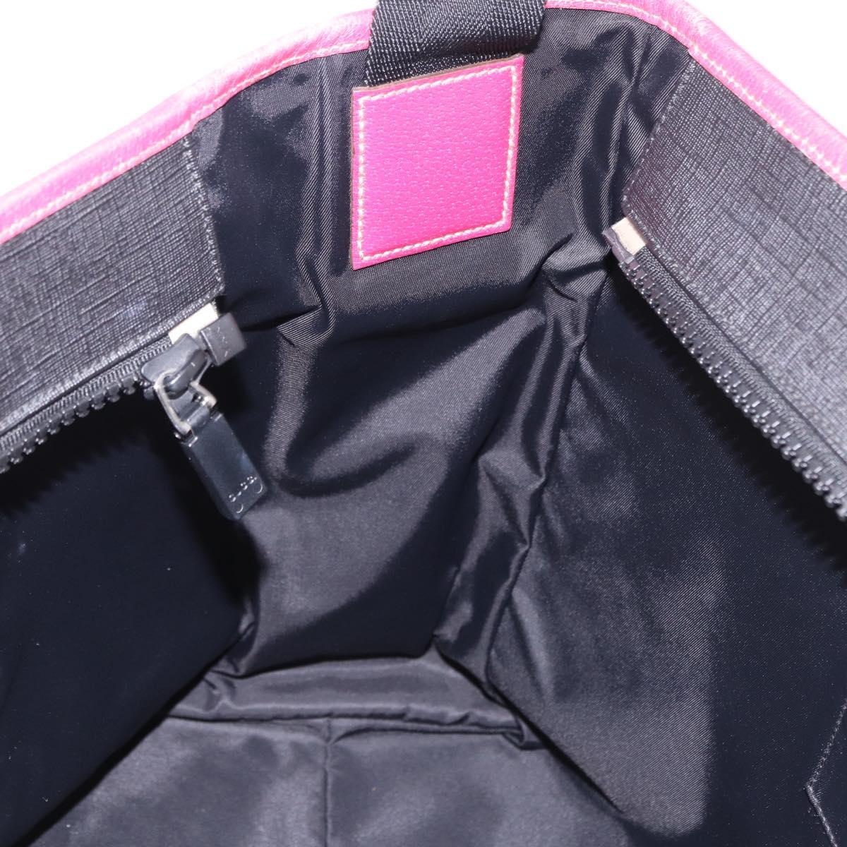 GUCCI Tote Bag PVC Leather Black 162785 Auth bs36403