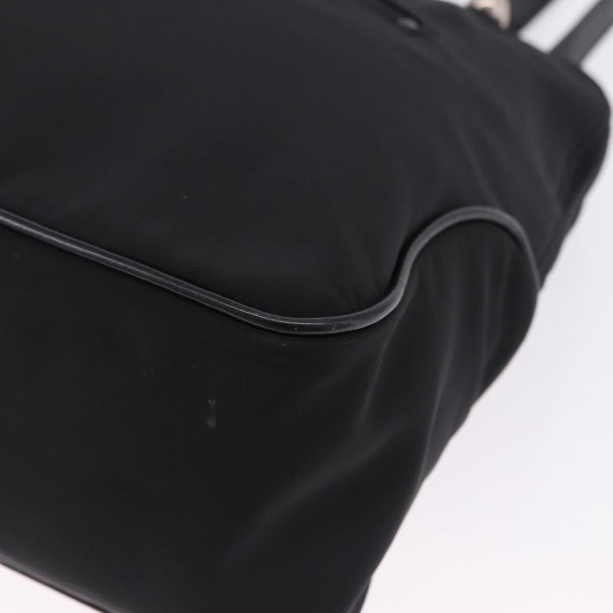 LOEWE Shoulder Bag Nylon Black Silver Auth bs36404