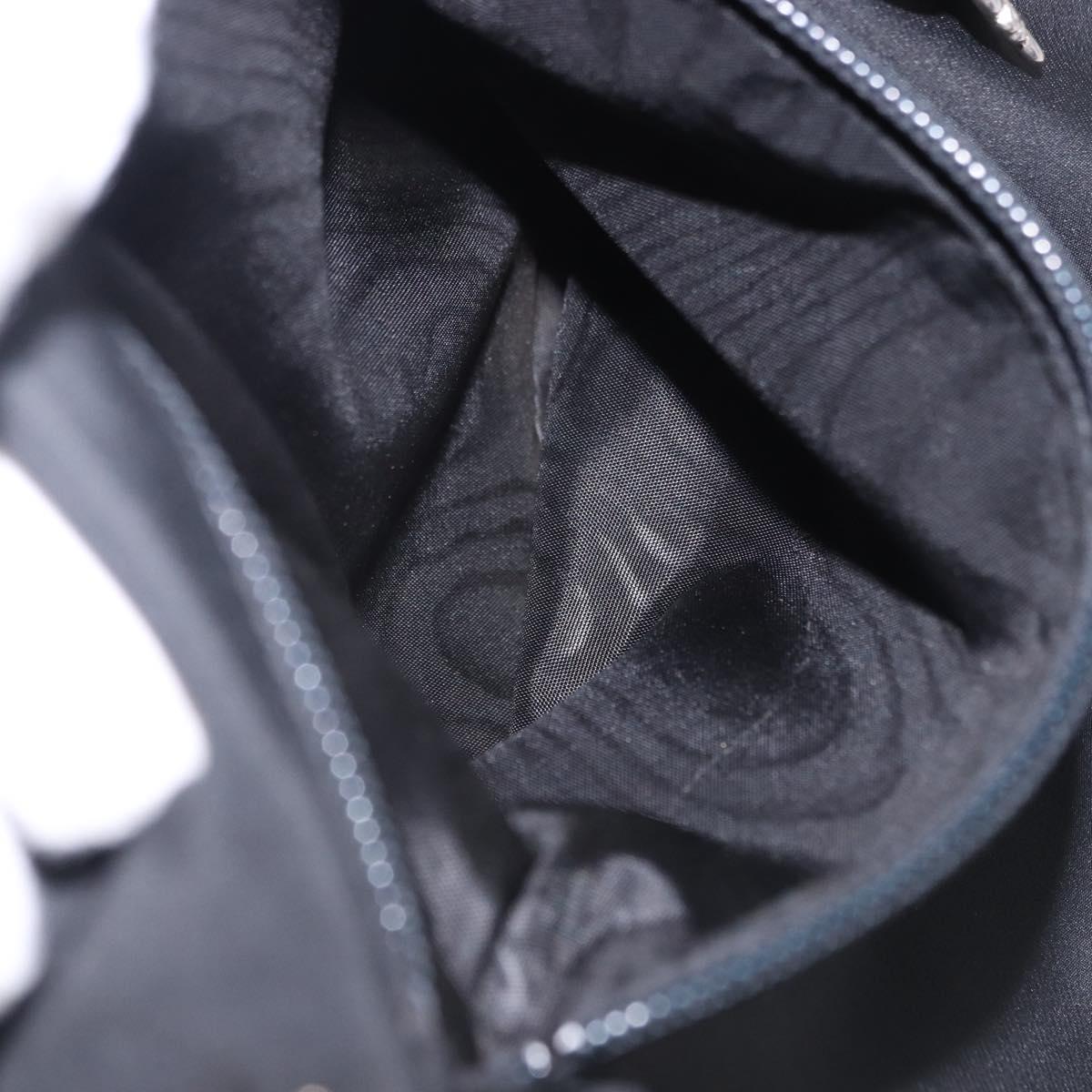 LOEWE Shoulder Bag Nylon Black Silver Auth bs36404