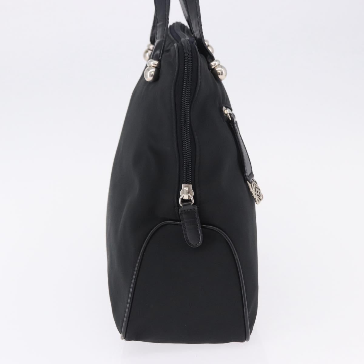 LOEWE Shoulder Bag Nylon Black Silver Auth bs36404