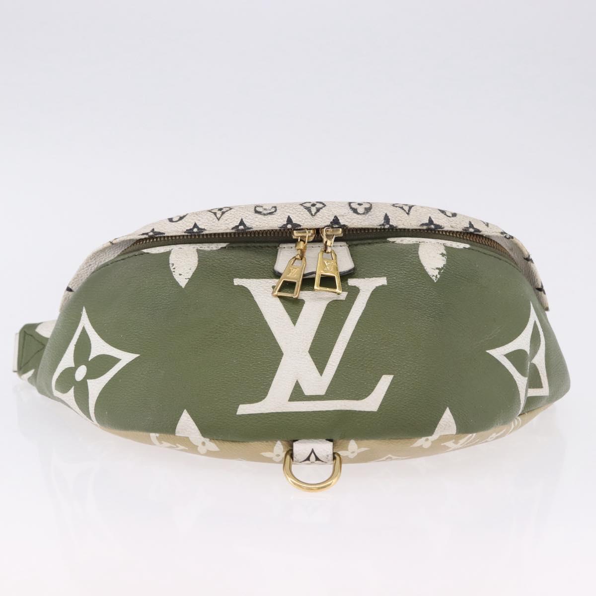 LOUIS VUITTON Monogram Giant Bum Bag Body Bag Khaki M44611 LV Auth bs36407